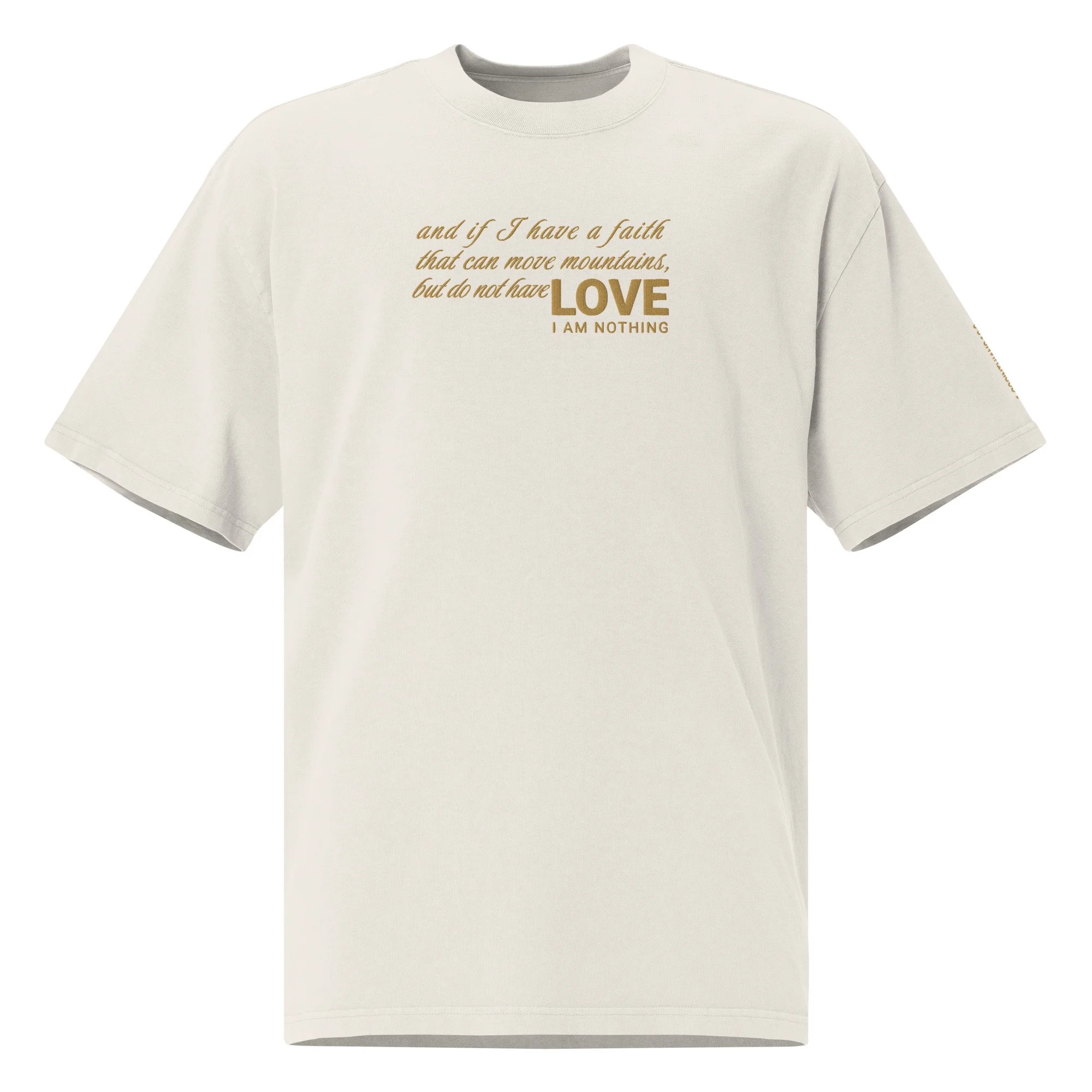 Oversized Faded T-shirt | AS Colour | Nothing (Embroidery)