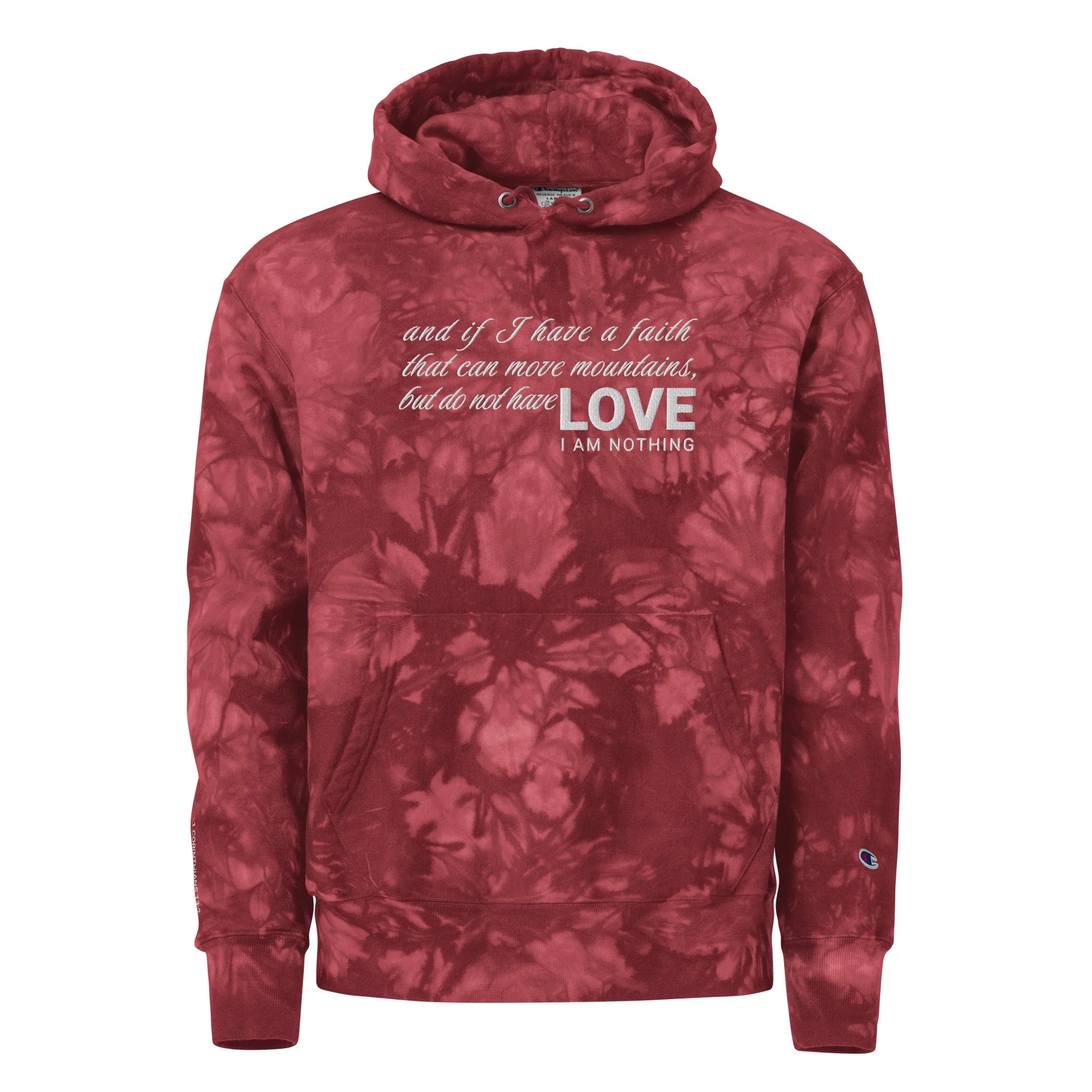Unisex Tie-Dye Hoodie | Champion | Nothing (Embroidery)