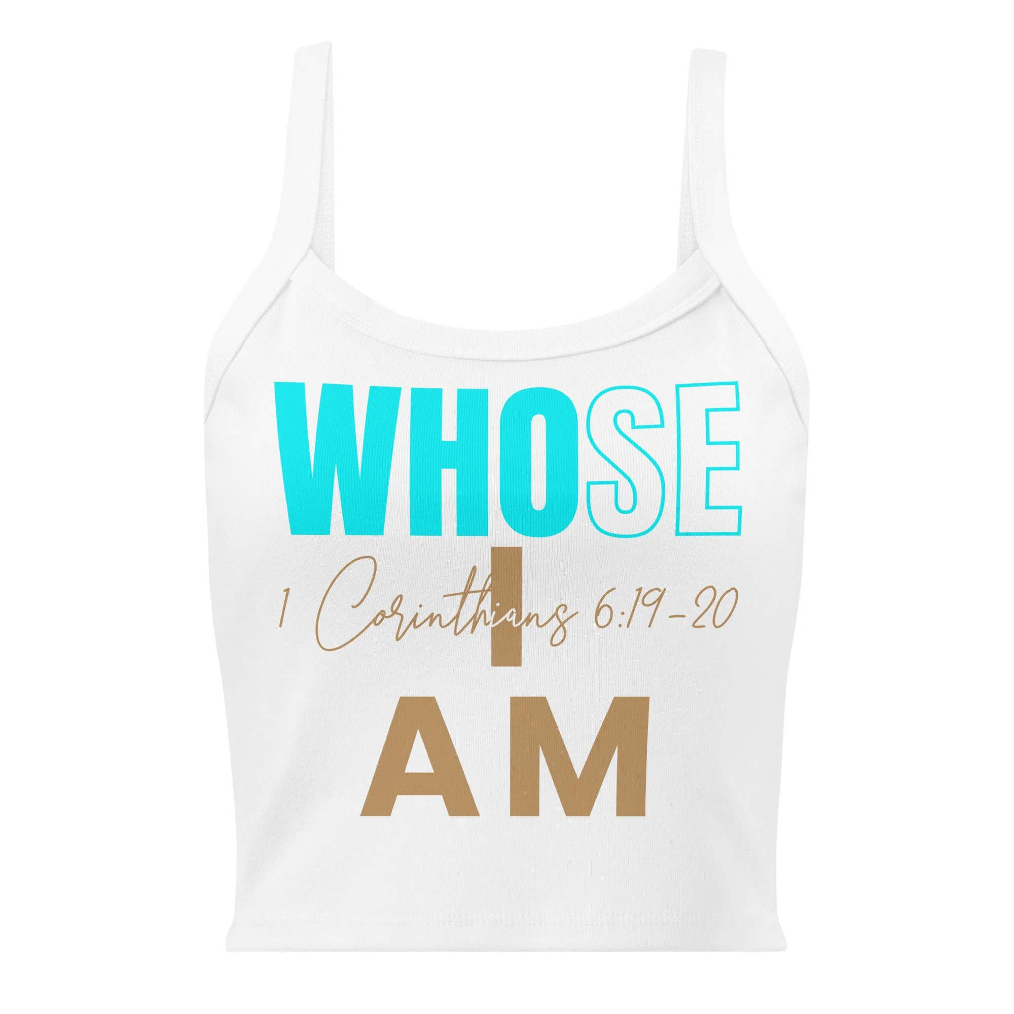 Women's Micro-rib Tank Top | Bella + Canvas | Whose I Am (Earth)