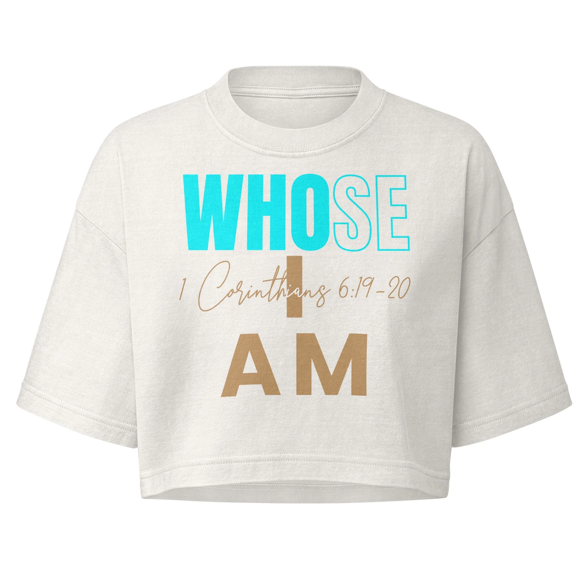 Women’s Cropped Tee | Bella + Canvas | Whose I Am (Earth)