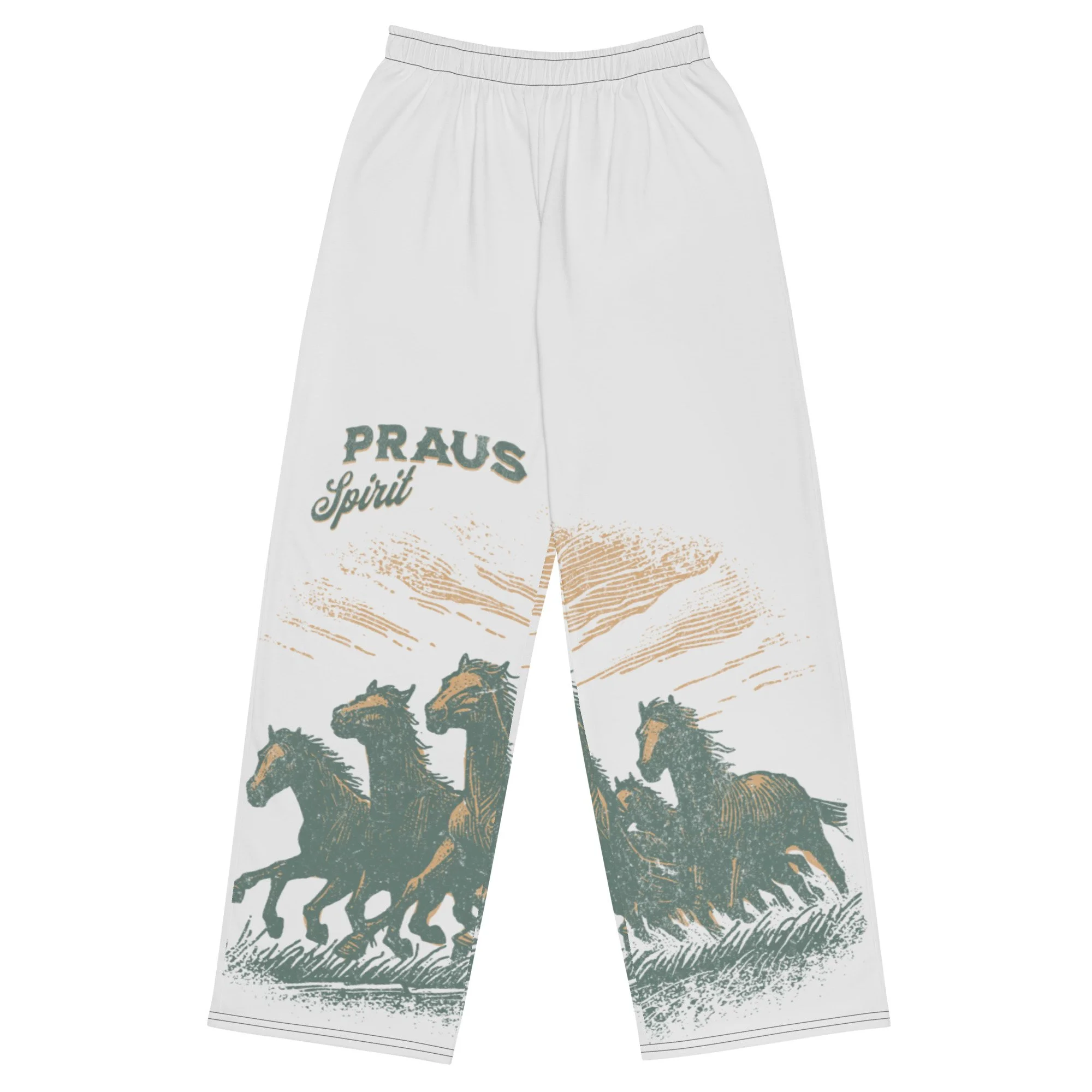 Unisex Wide-Leg Pants | Praus Spirit (Gray/Green)