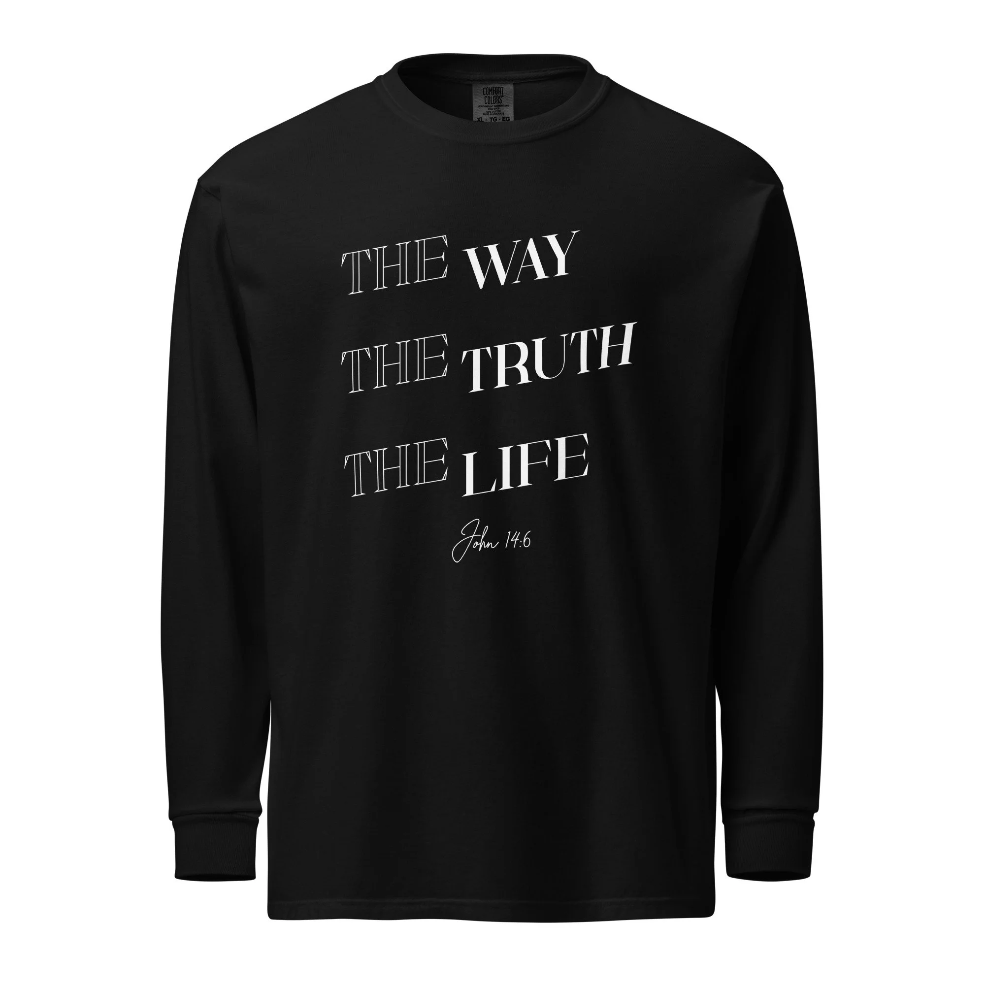 Unisex Heavyweight Long-sleeve Shirt | Comfort Colors | The Way, Truth, Life