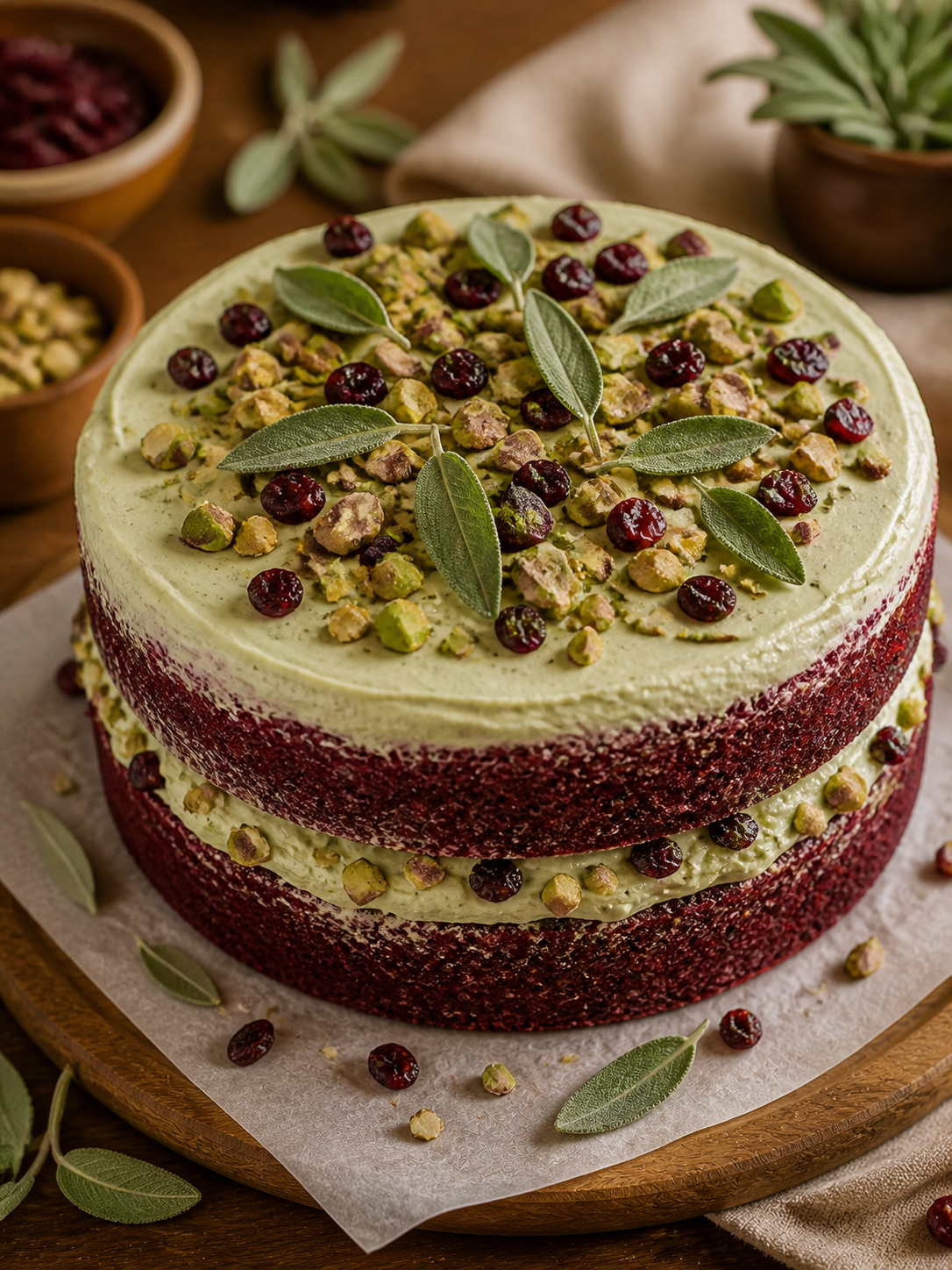 Cranberry Sage and Pistachio