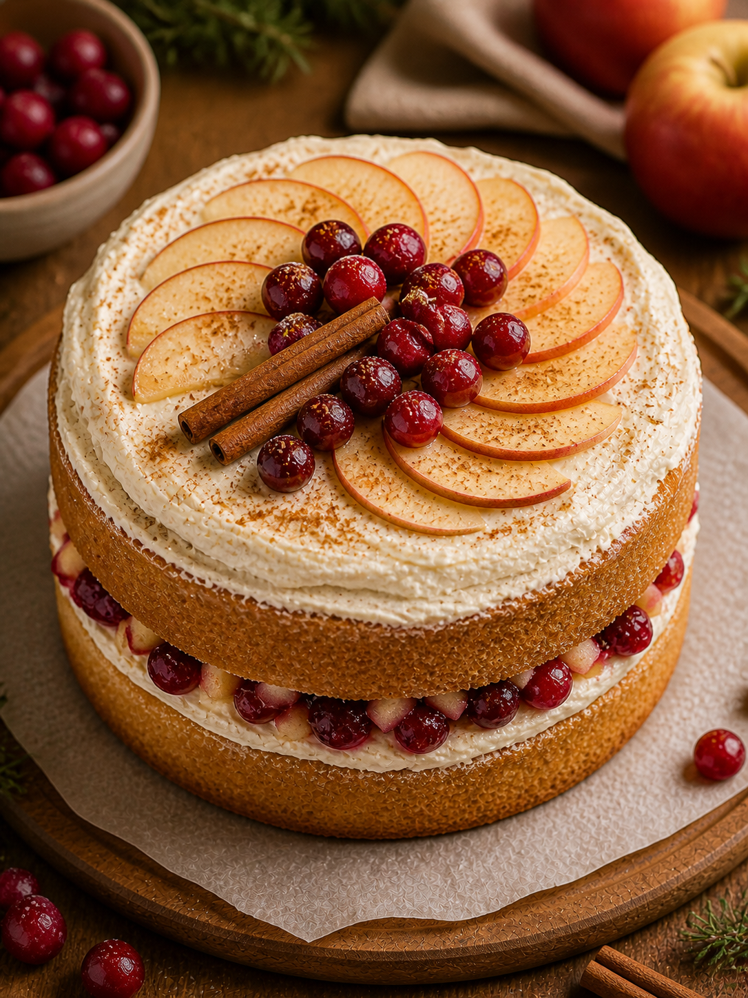 Apple Cider Cranberry Ricotta