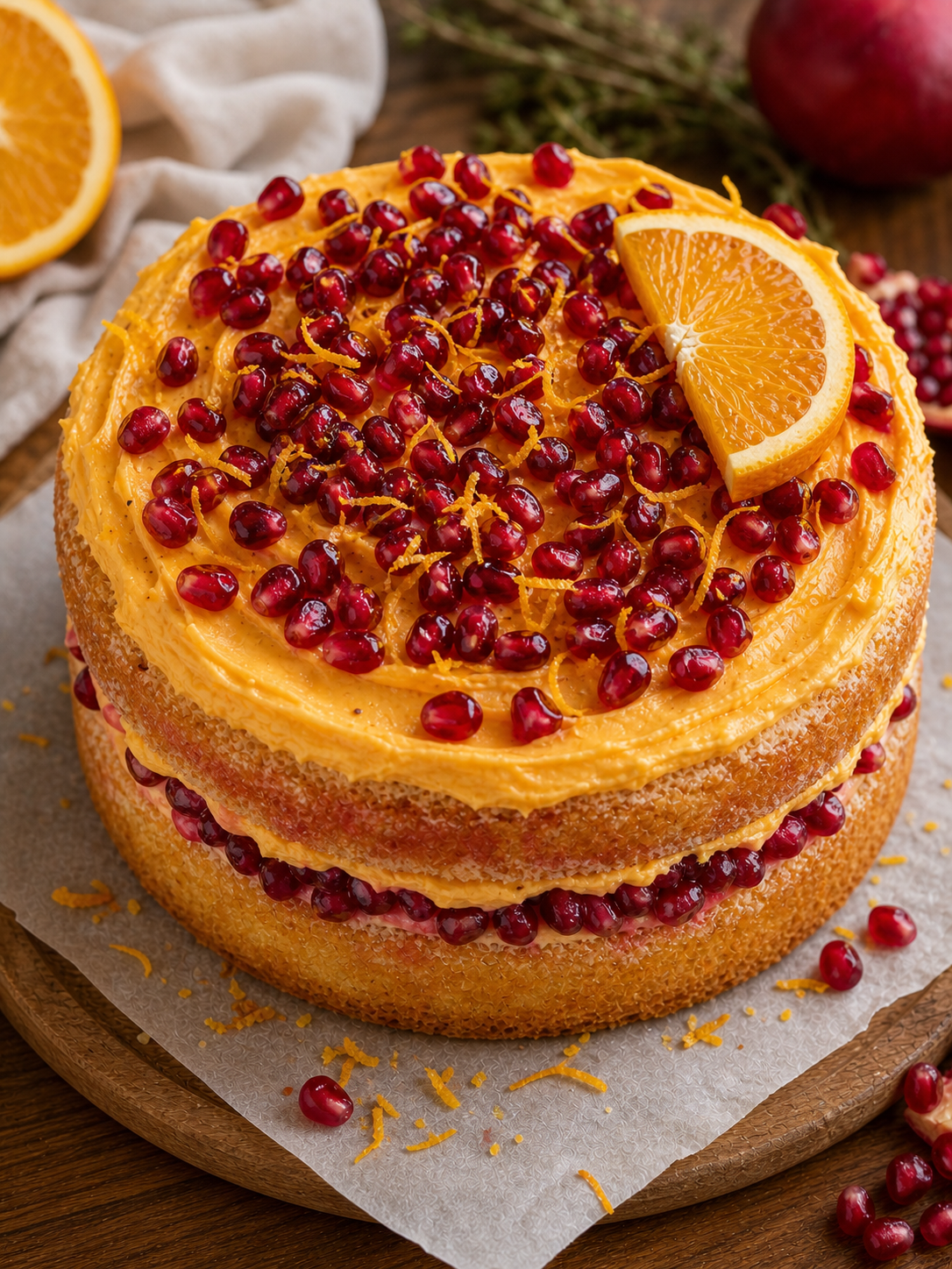 Orange and Pomegranate
