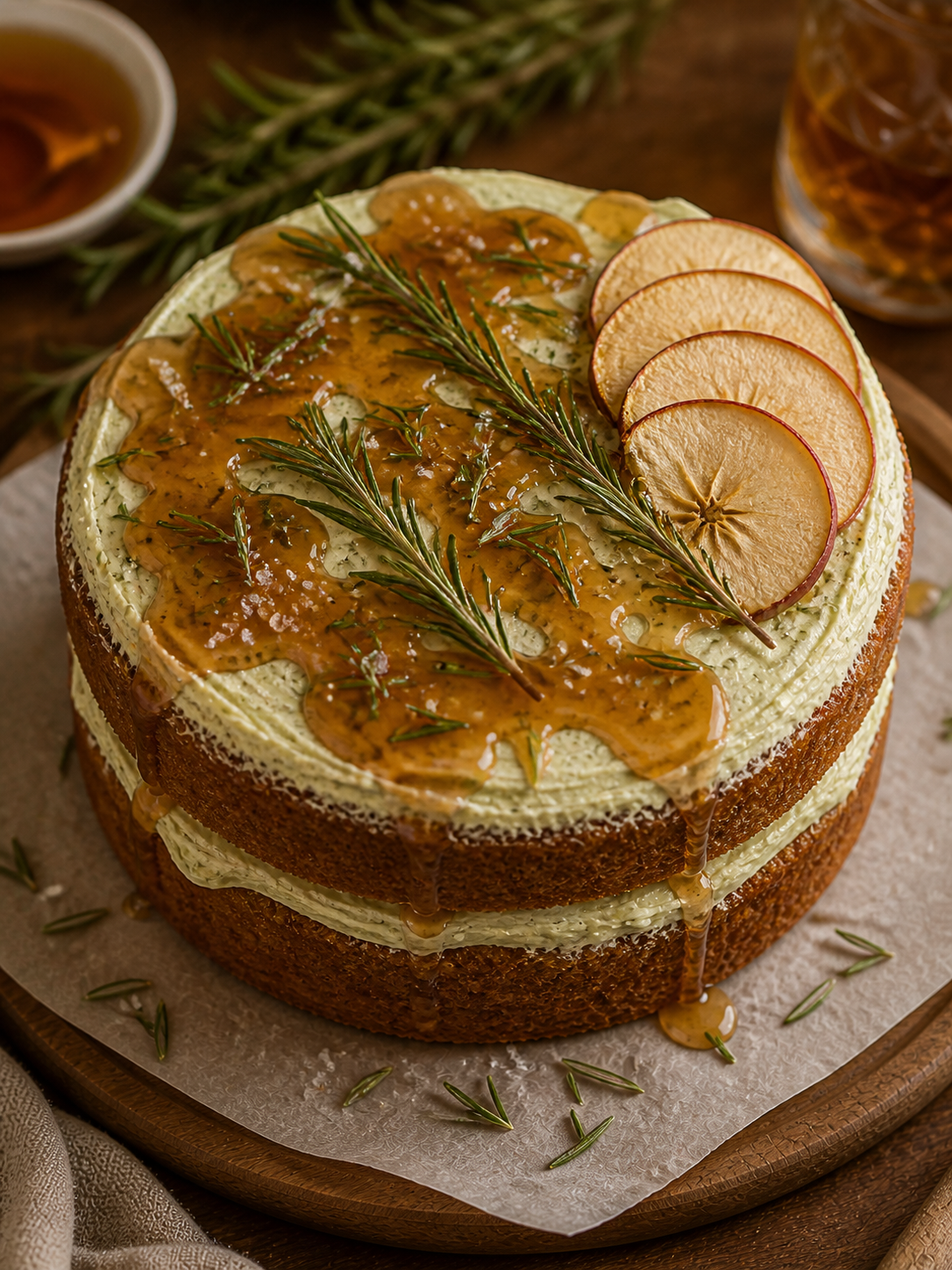 Spiced Apple with Rosemary Salted Caramel