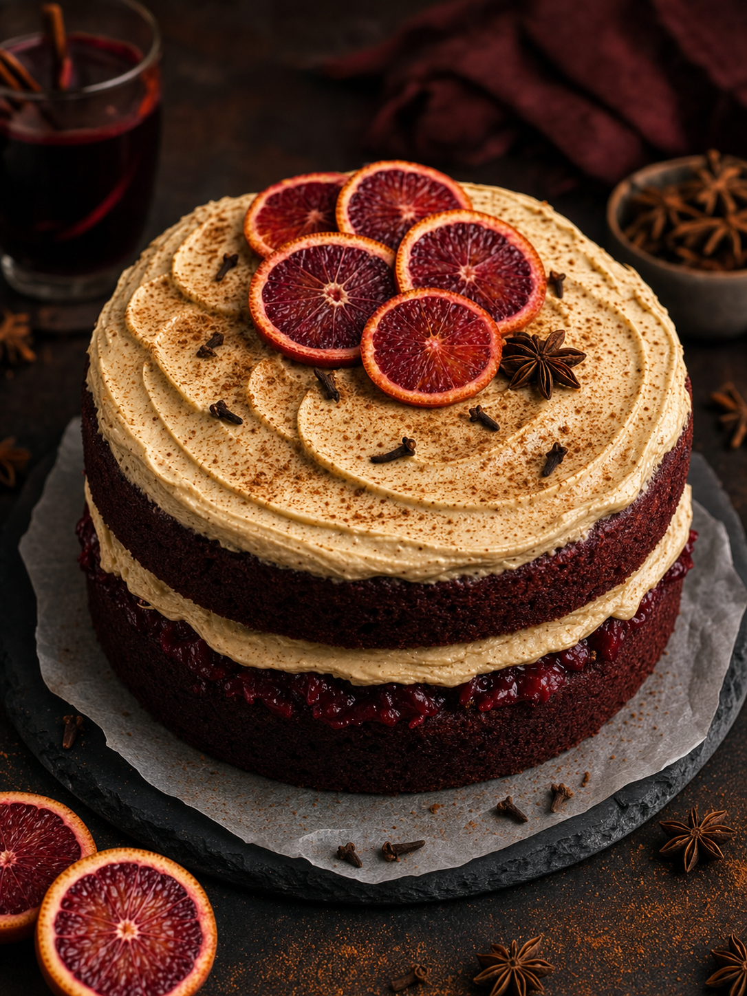 Blood Orange and Mulled Wine