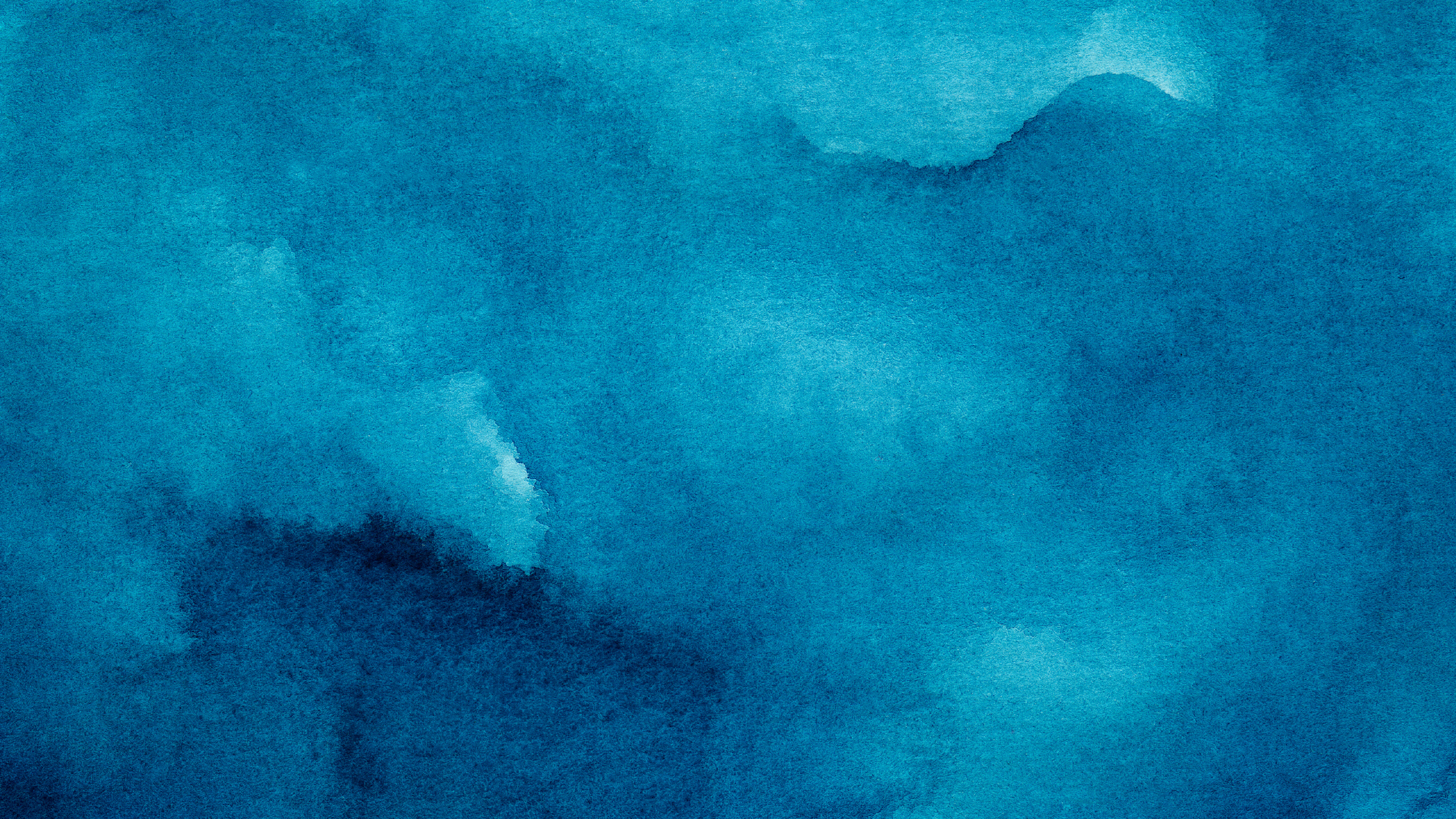 Abstract watercolor painting with shades of blue and hints of teal.