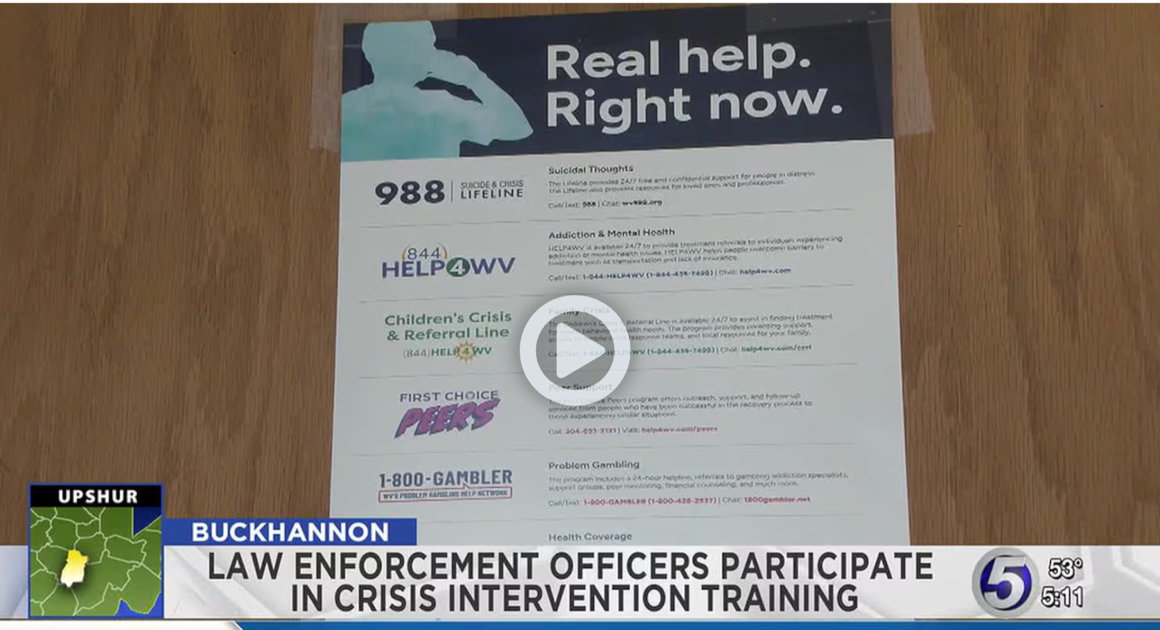 Crisis intervention training visits Buckhannon PD