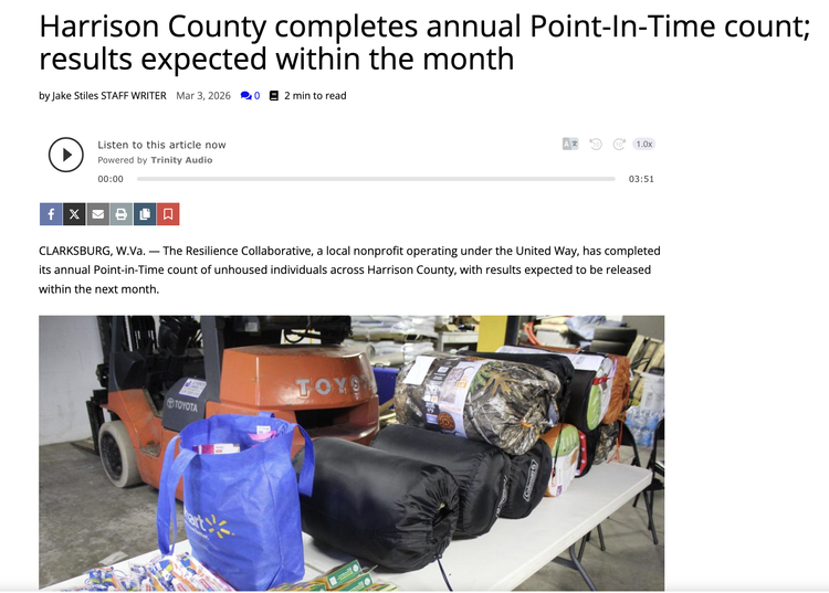 Harrison County completes annual Point-In-Time count; results expected within the month