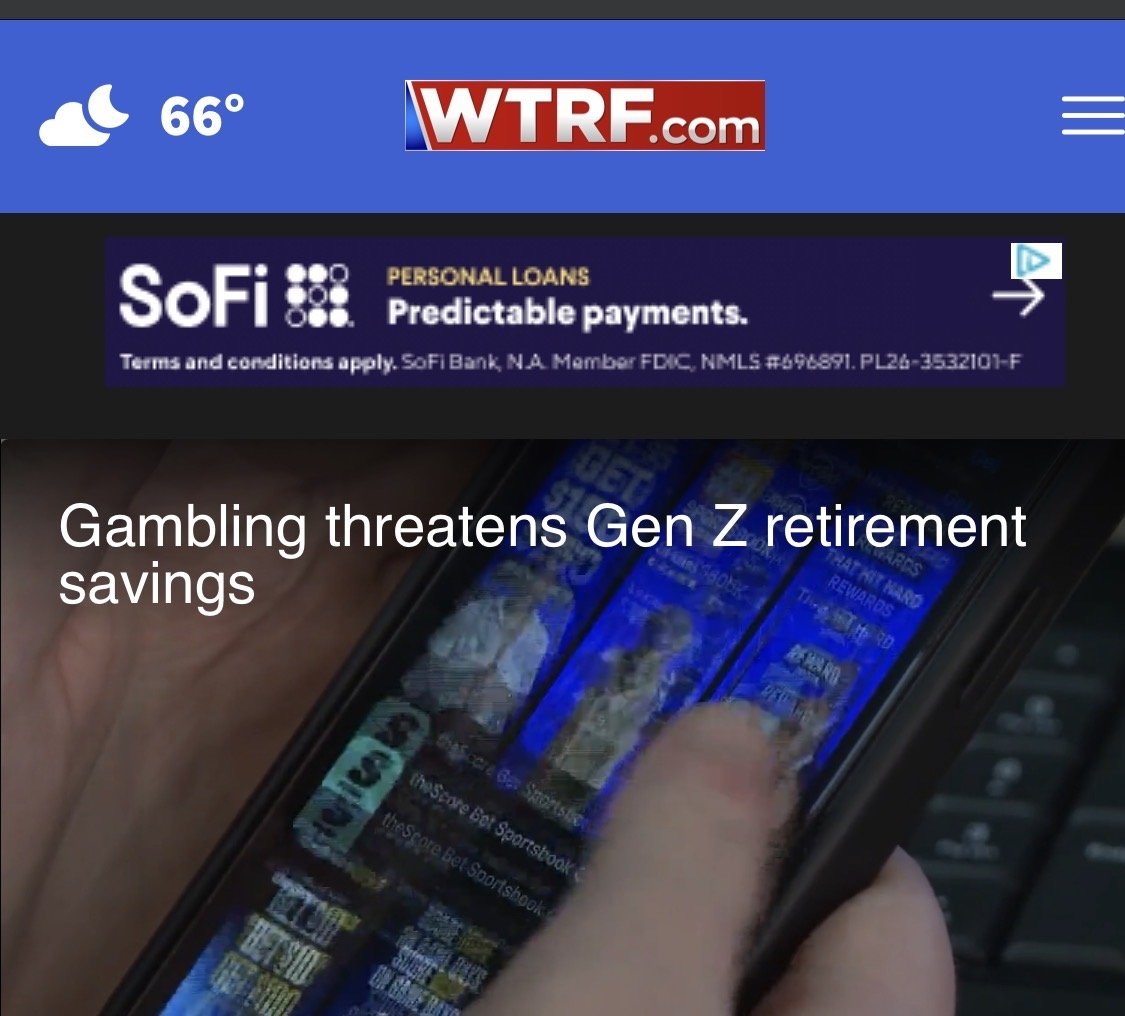 Gambling threatens Gen Z retirement savings