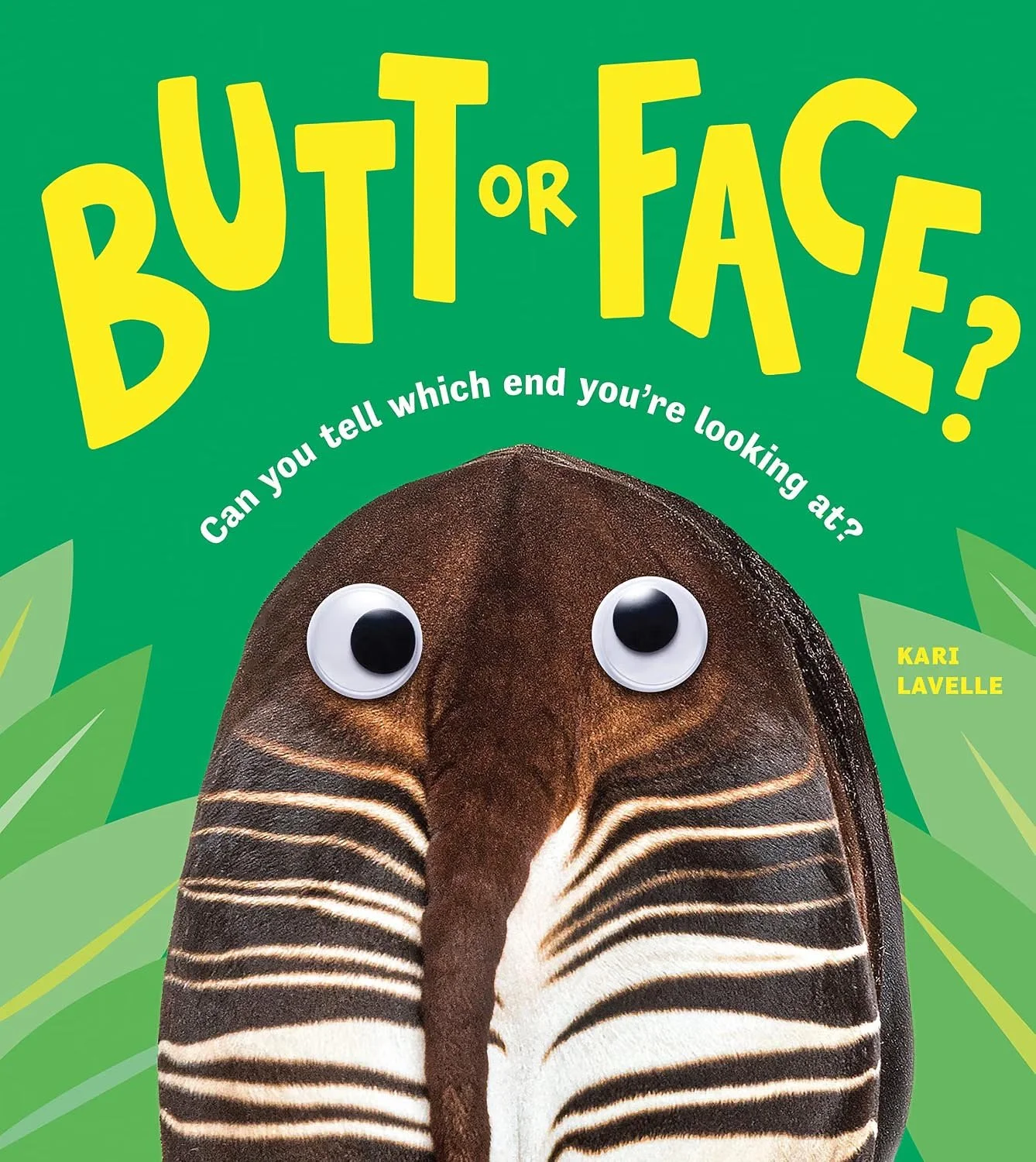Book cover of 'But or Fac', featuring a close-up of a duck's head with googly eyes, green background, and yellow text.