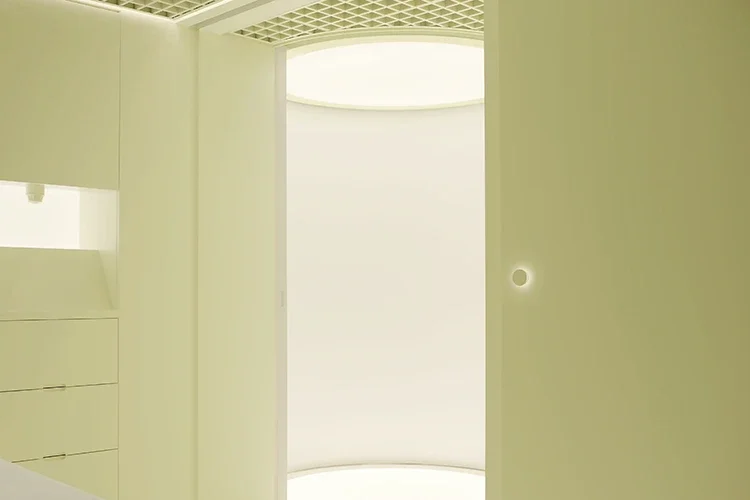 The path into one of Neko Health's scan rooms.