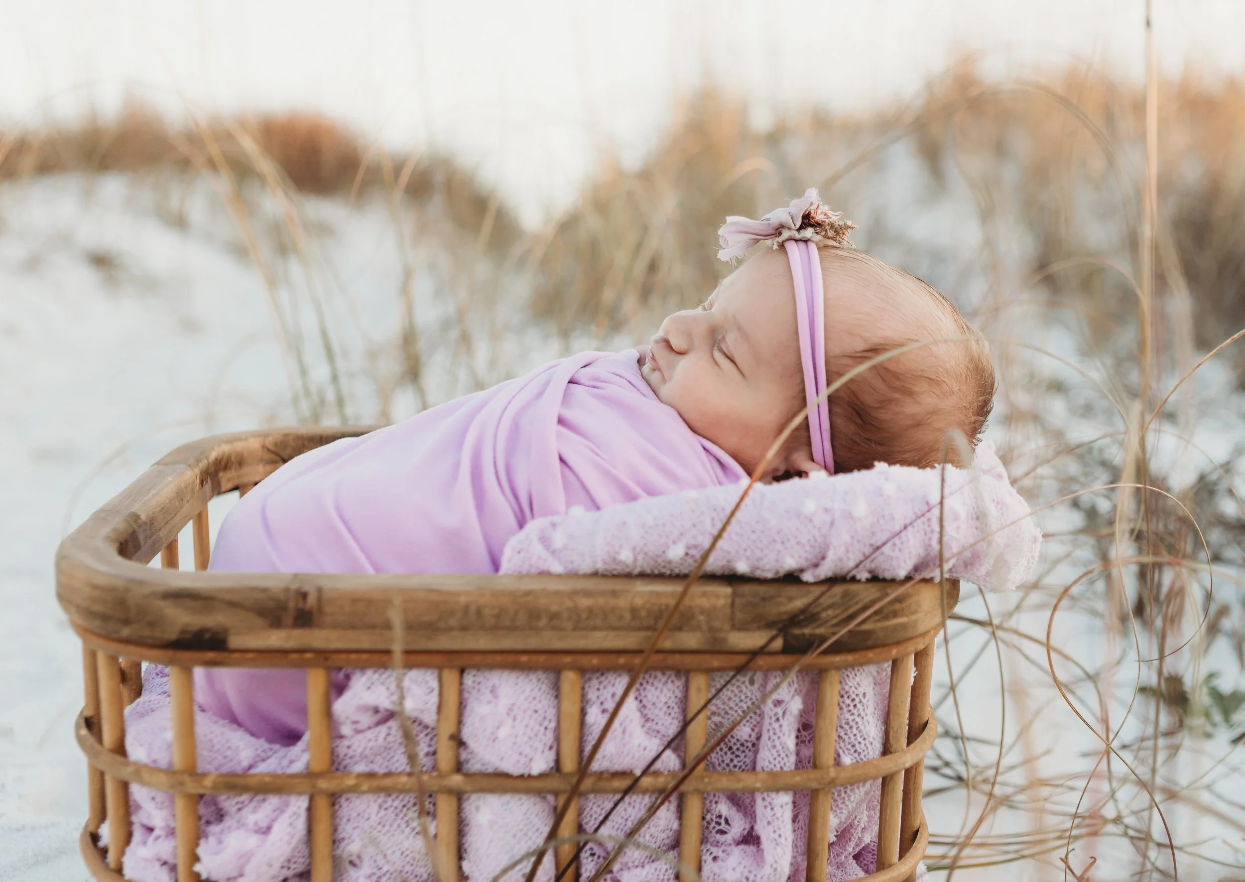 A newborn Beach session taken in Orange Beach. 