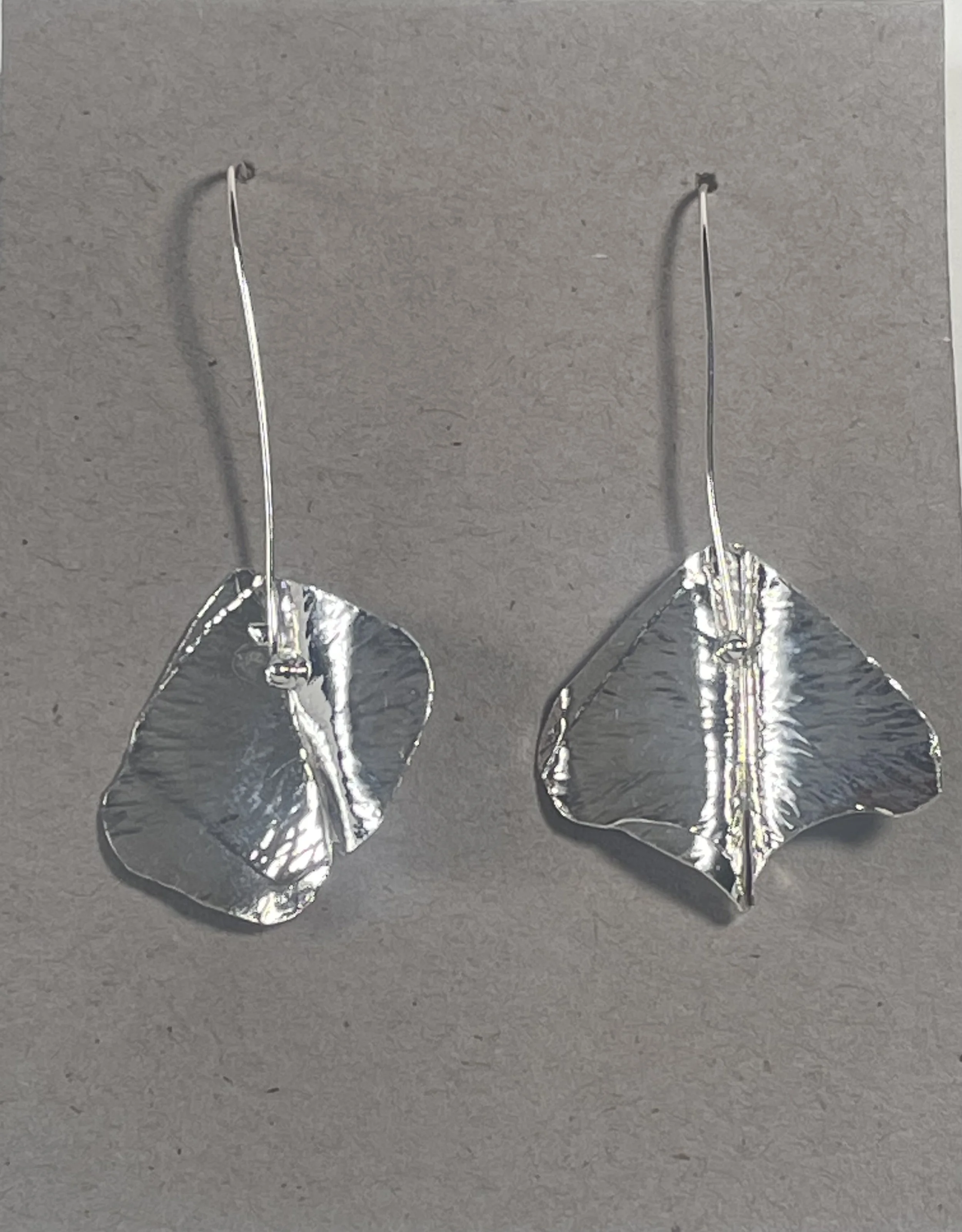 Sterling Silver Fold Formed Earrings F