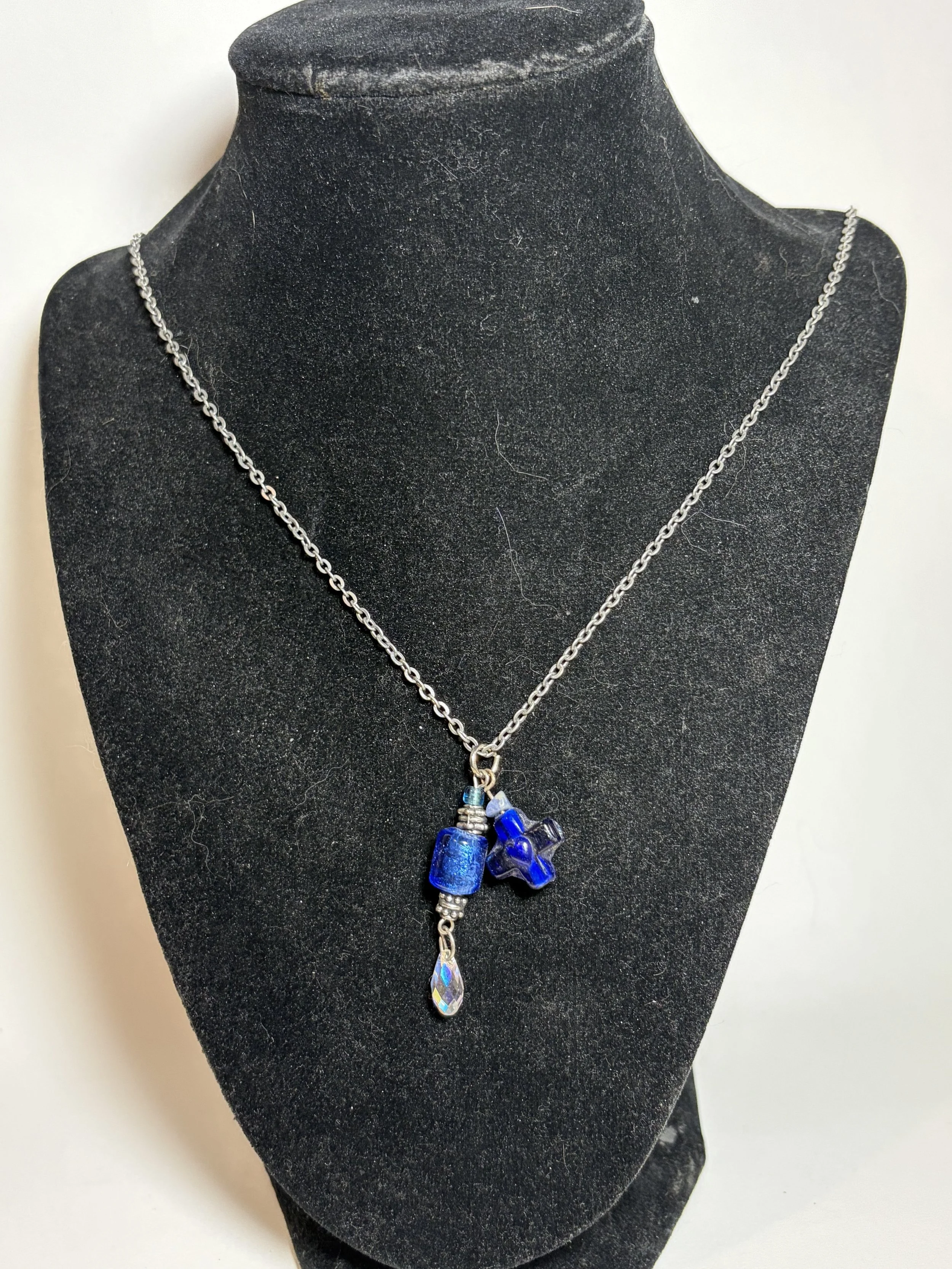 Blue Cross Necklace