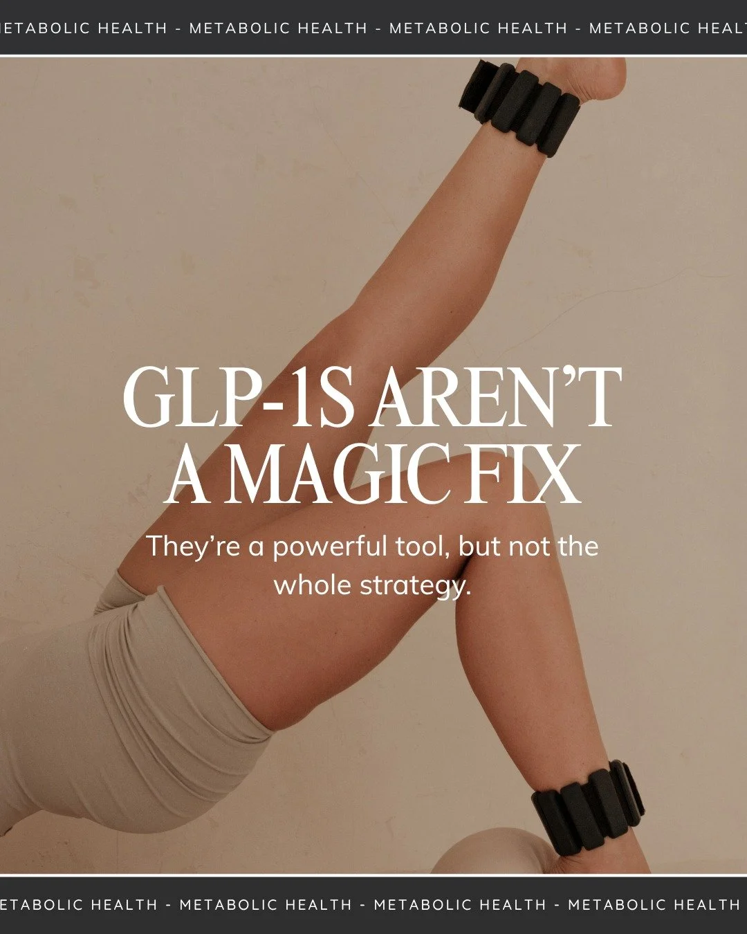 GLP-1s aren&rsquo;t a magic fix

They&rsquo;re a tool

They can help regulate appetite, improve insulin sensitivity, and support weight loss&hellip;
but they don&rsquo;t replace:
&bull; nutrition
&bull; movement
&bull; muscle building
&bull; lifestyl