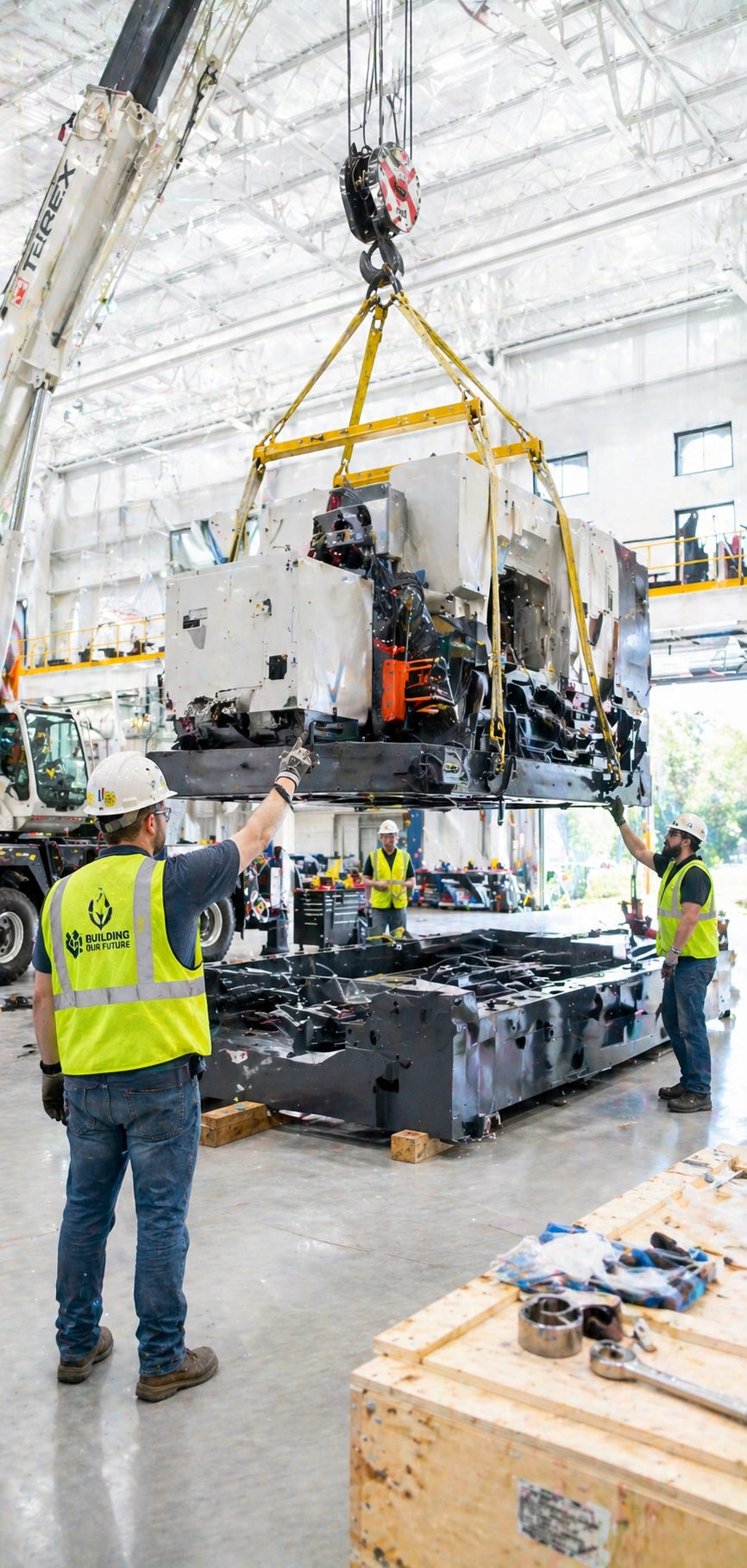 Workers inspecting qualifying capital equipment in a Georgia manufacturing facility eligible for the Georgia Investment Tax Credit