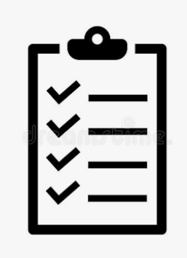 Checklist on a clipboard with four checked items.