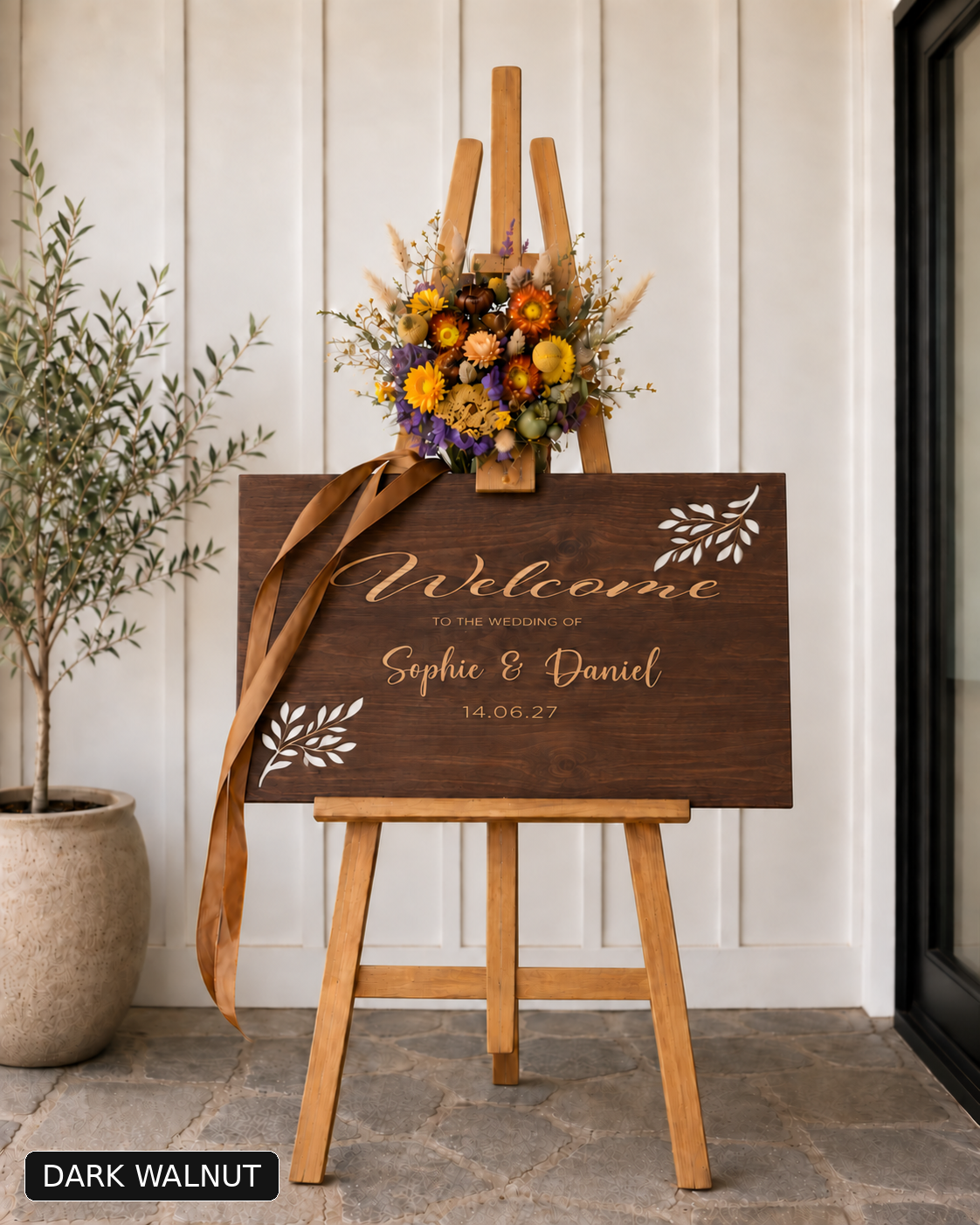 Personalised Wooden Wedding Welcome Sign