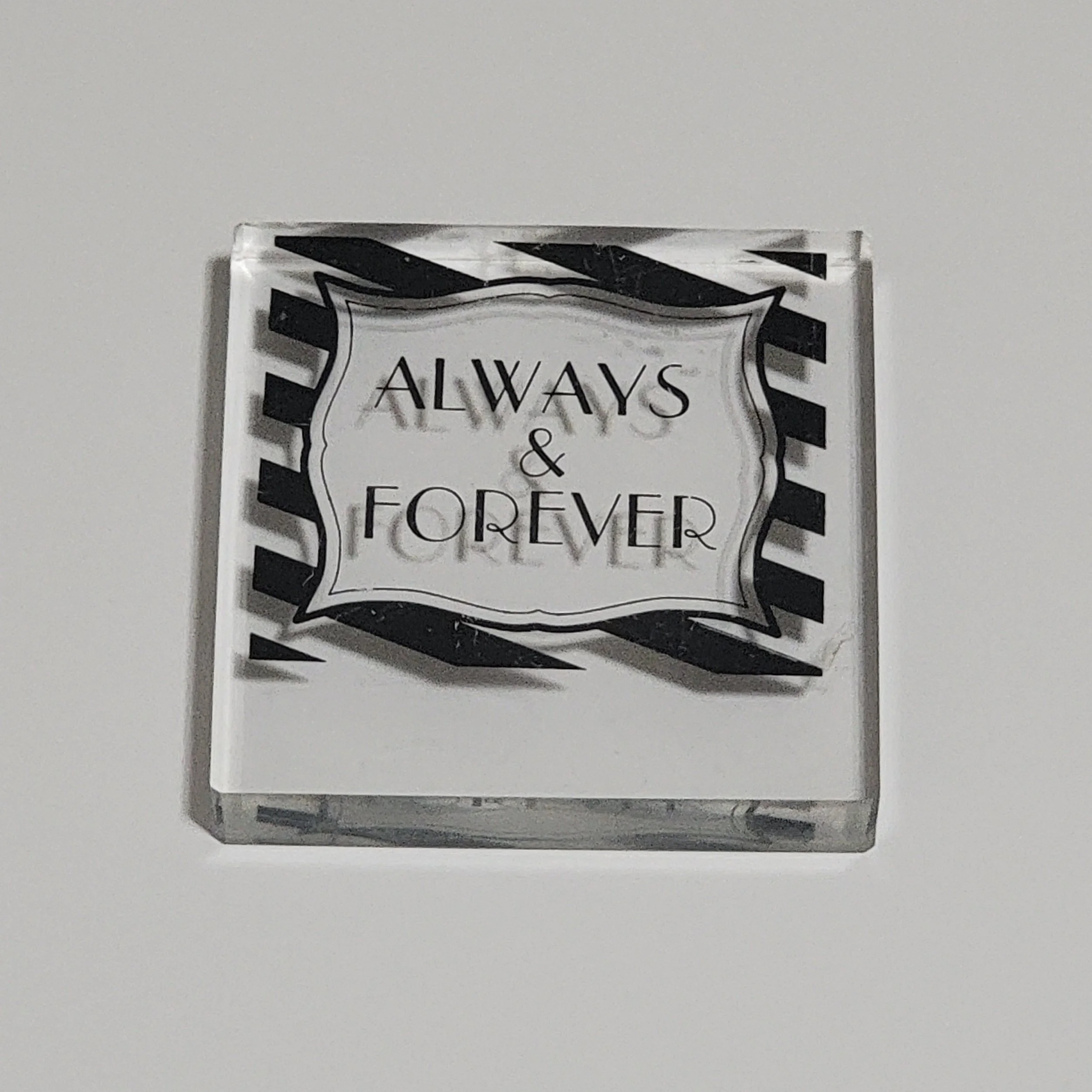 Always And Forever Glass plaque