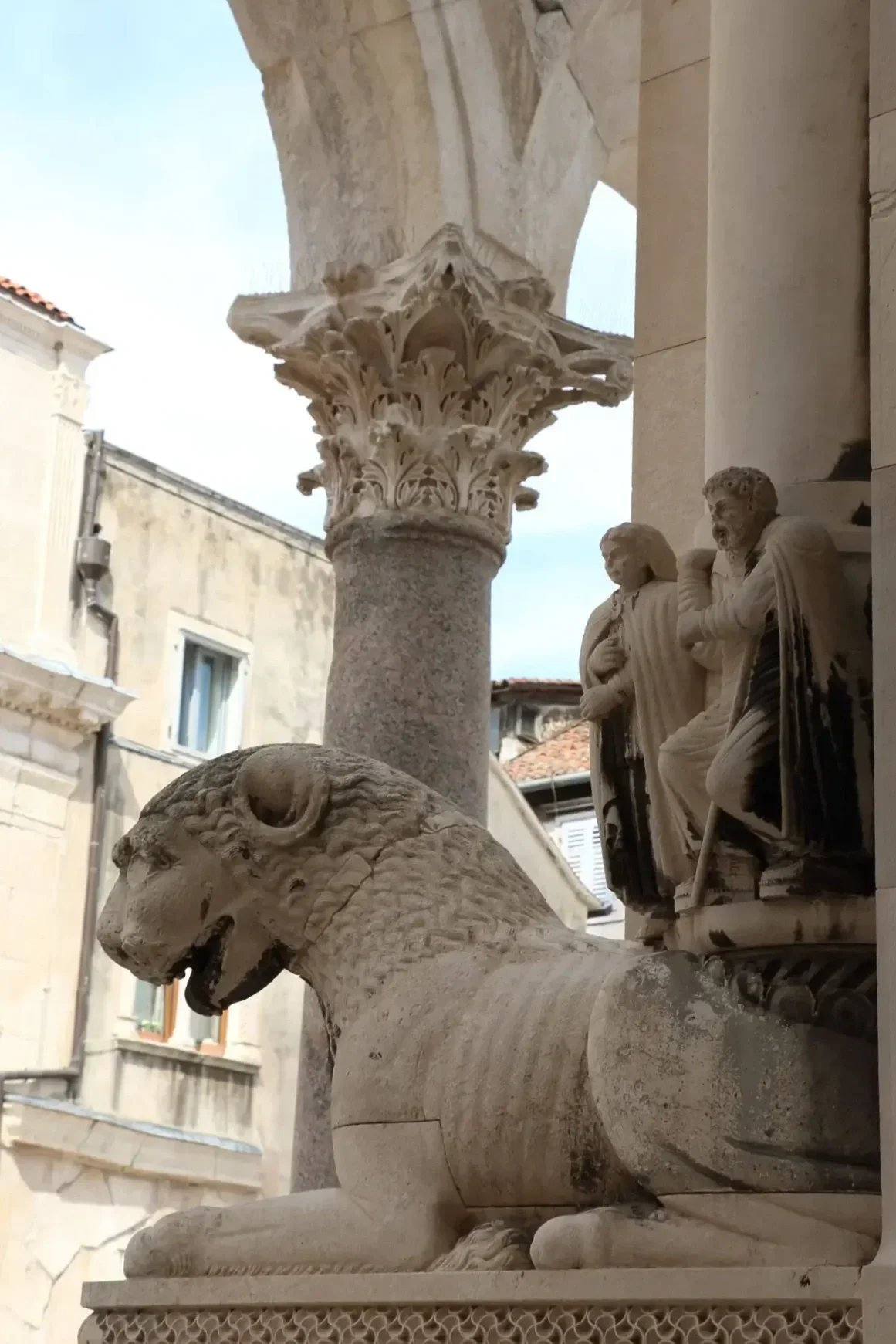Romanesque stone relief Split Croatia