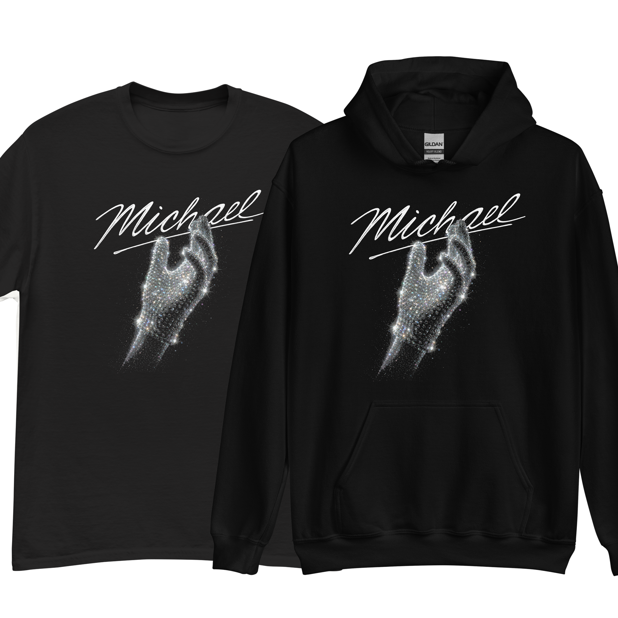 Michael Billie Jean Tee and Hoodie - Black and Black.png