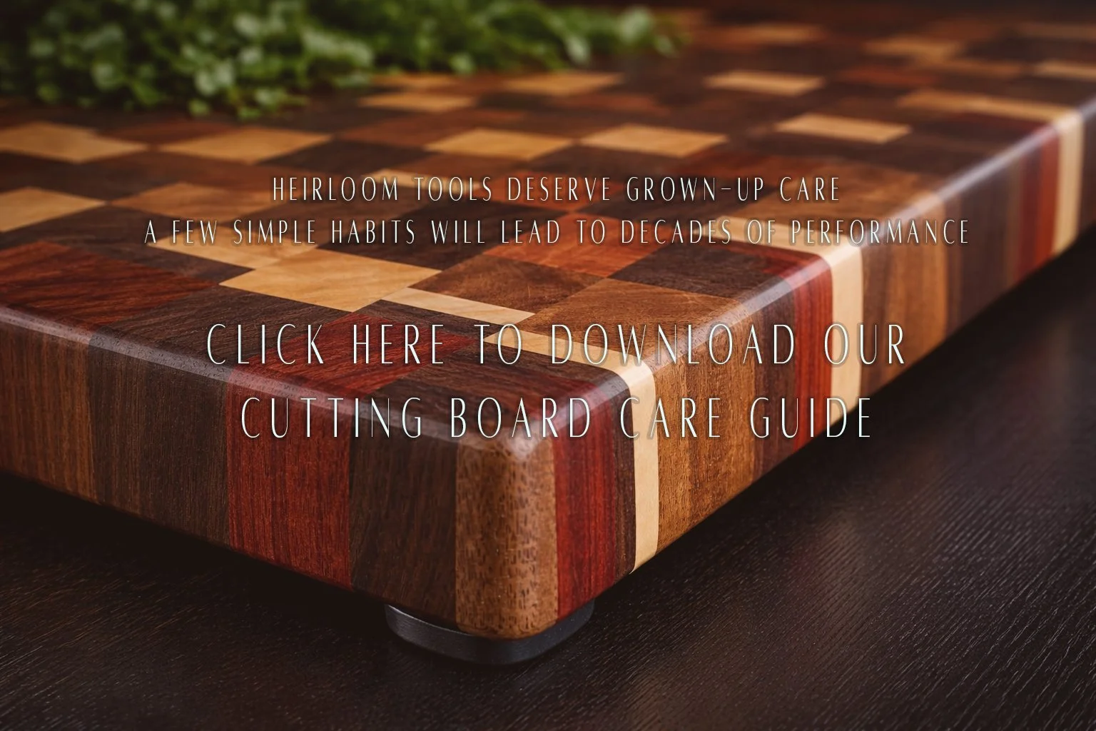 cutting board care guide for end grain cutting boards digital download PDF
