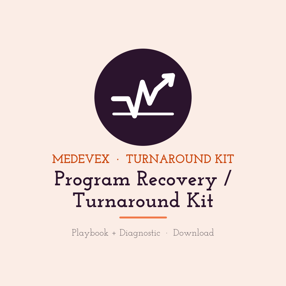 Program Recovery / Turnaround Kit — Get a Troubled Device Program Back on Track