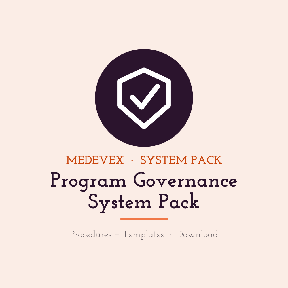 Program Governance System Pack — Procedures + Templates to Run Programs That Ship