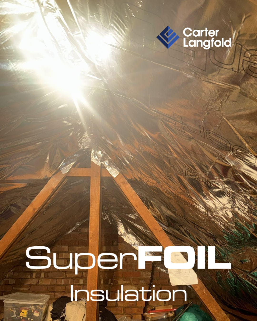 superfoil loft insulation install by carter langfold