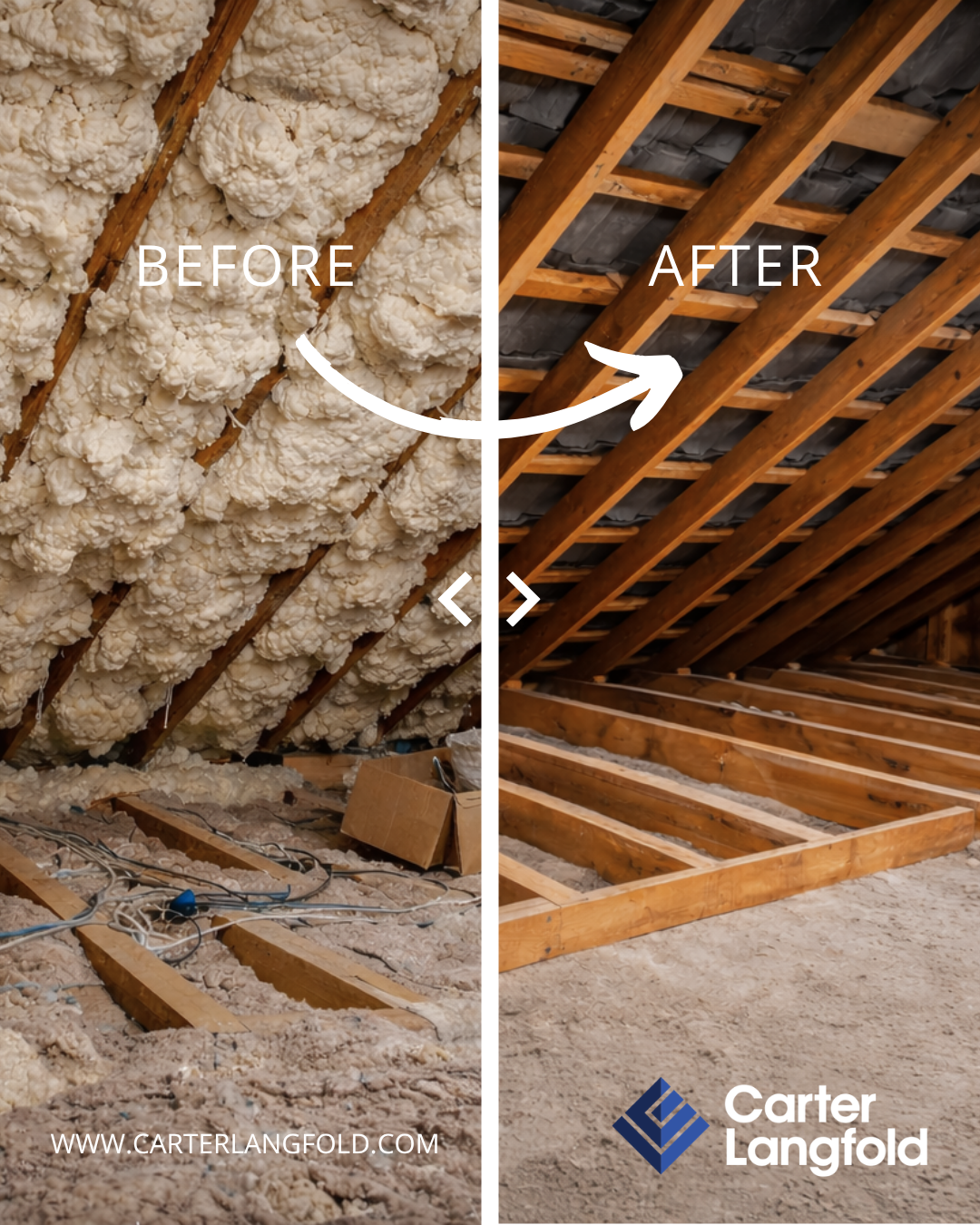 Spray foam  insulation removal midlands