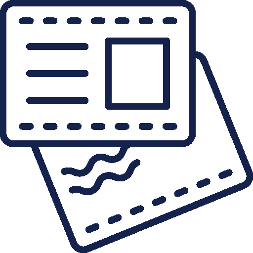 drivers license and insurance card icon