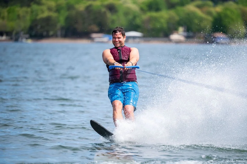 man water skiing on lake norman, NC