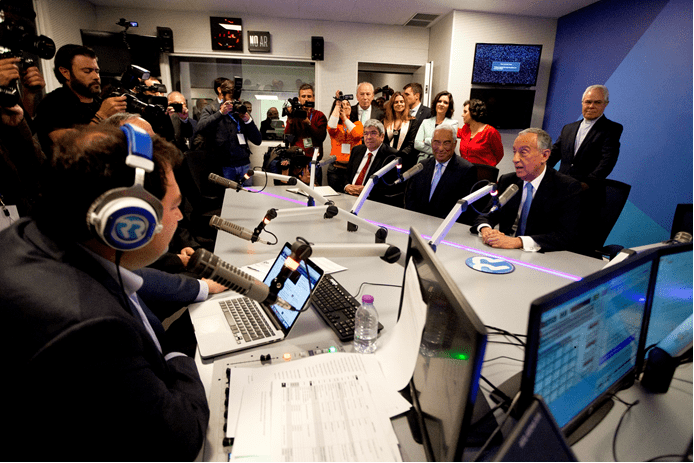 Entrevista a Marcelo Rebelo de Sousa, nos novos estúdios da Rádio Renascença