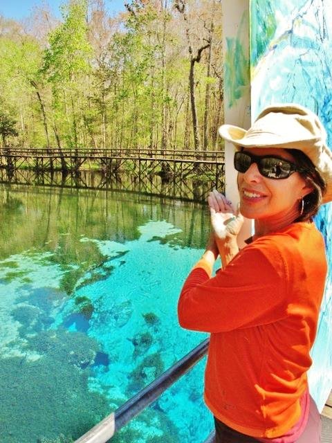 Margaret Ross Tolbert painting at Blue Springs Park.