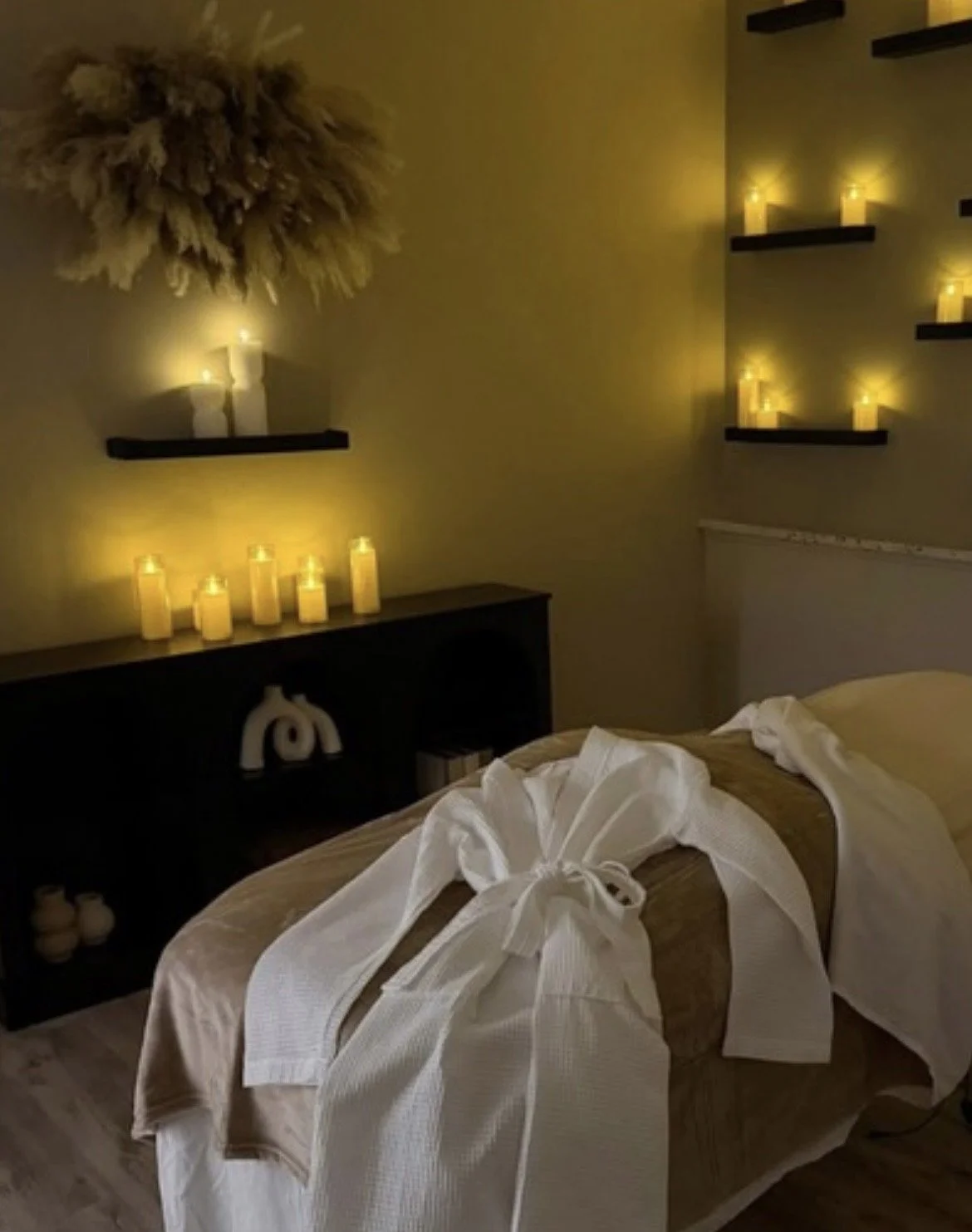 Massage room at Beauty and the Med Spa.