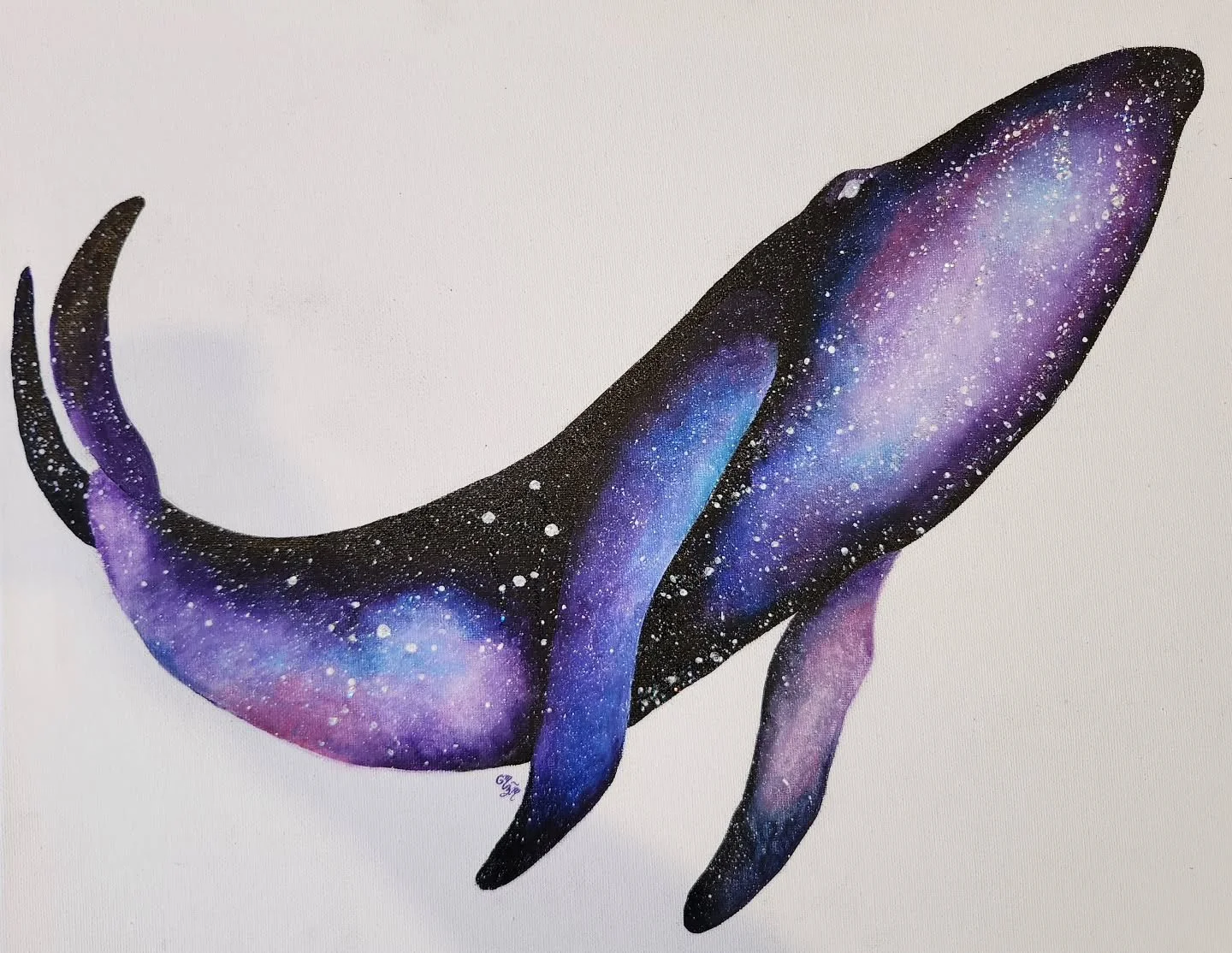 Space whale, September 17th, 2025
💜
#acrylicpainting #painting #whale #humpbackwhale #humpbackwhaleart