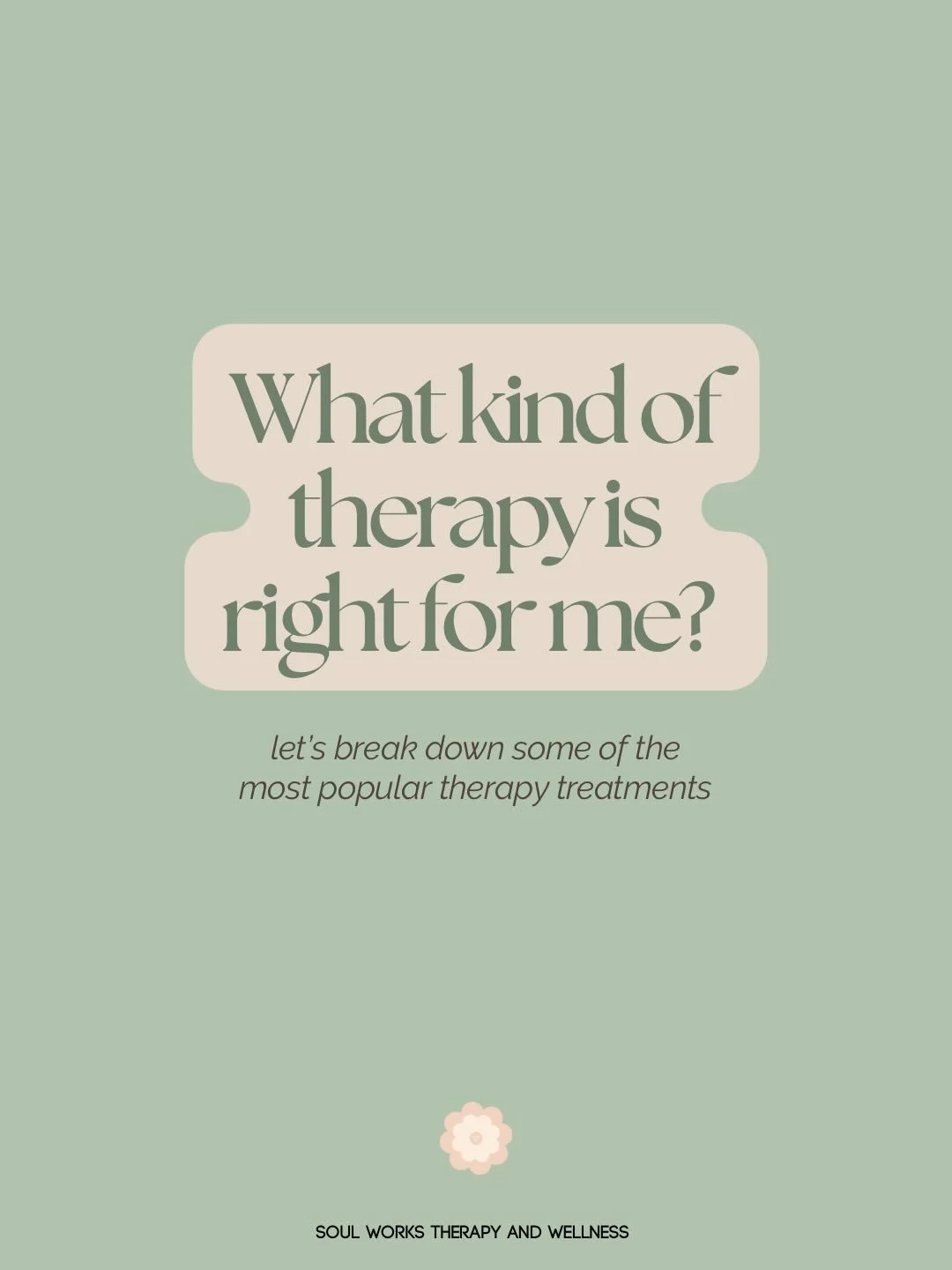 Not all therapy looks the same.. and that&rsquo;s a good thing 🤍

There&rsquo;s no &ldquo;best&rdquo; type of therapy for everyone. The right approach is the one that helps you feel safe, understood, and supported in moving toward healing and growth