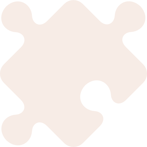A blank, off-white puzzle piece with a black background.