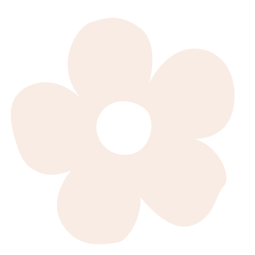 A simple drawing of a flower with five petals and a circular center on a black background.
