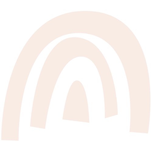 Stylized minimalistic rainbow with black and beige colors