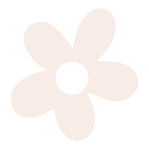 A simple drawing of a flower with five petals and a circular center on a black background.