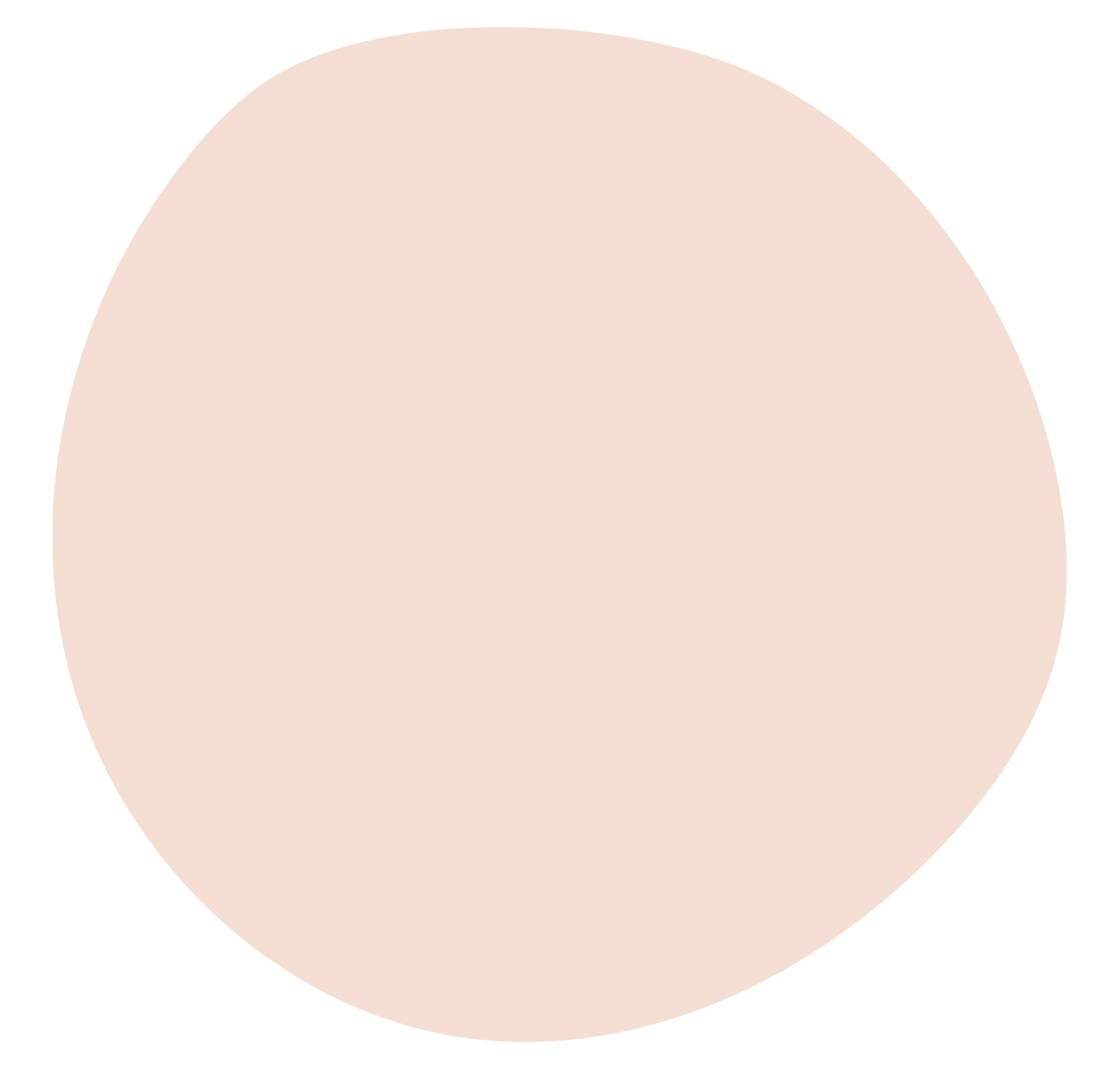 A light beige circle on a black background.