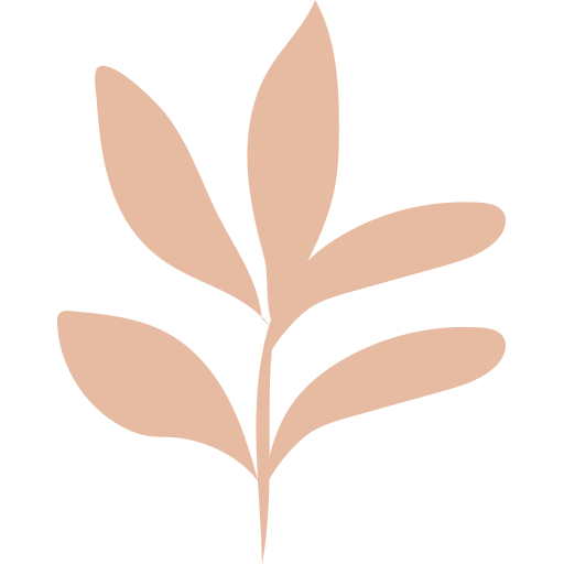 A simple illustration of a beige leaf with five leaflets on a black background.