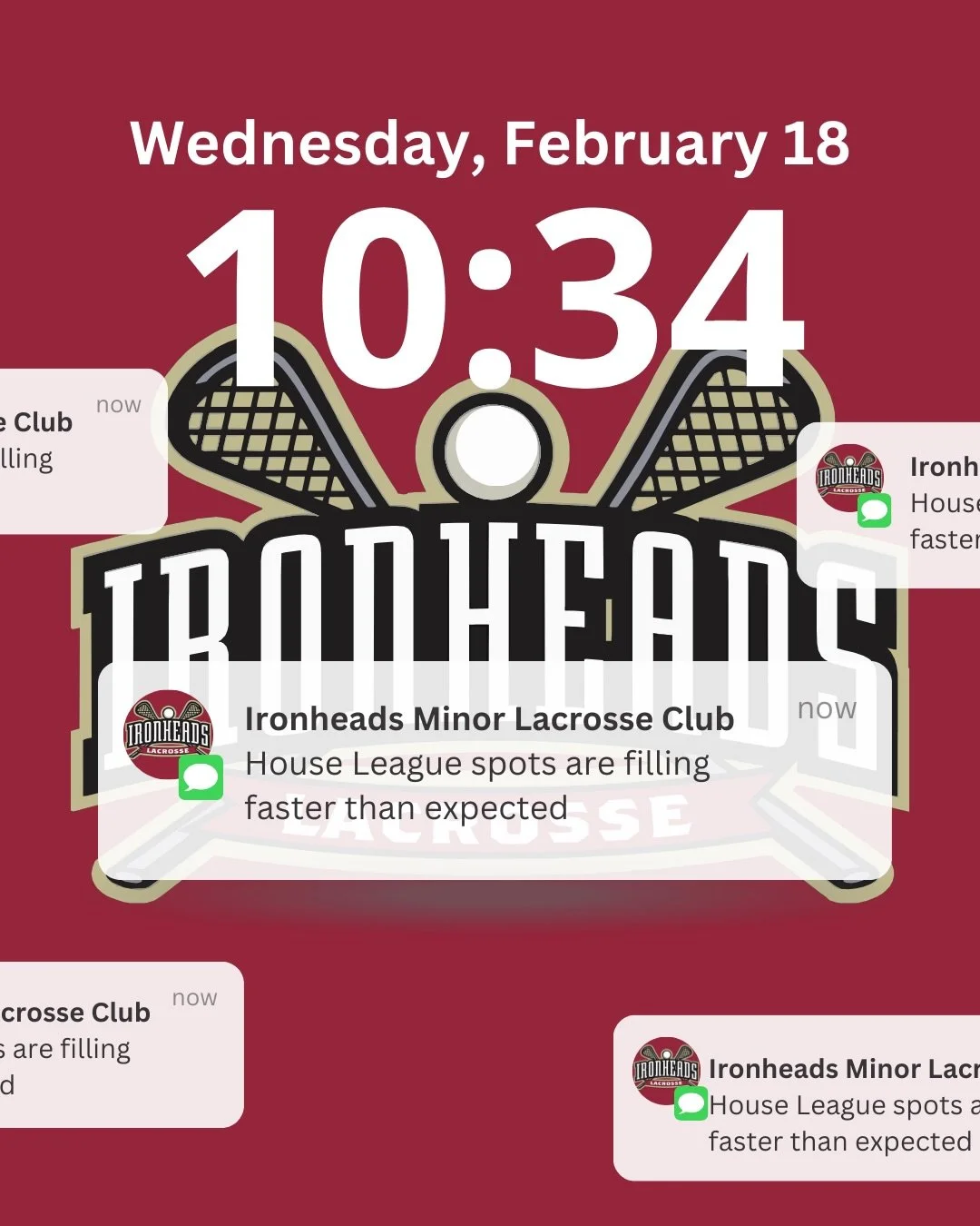 Don&rsquo;t miss out on House League!

Early bird pricing ends Feb 28.

New players welcome.

Register at Ironheadslacrosse.ca