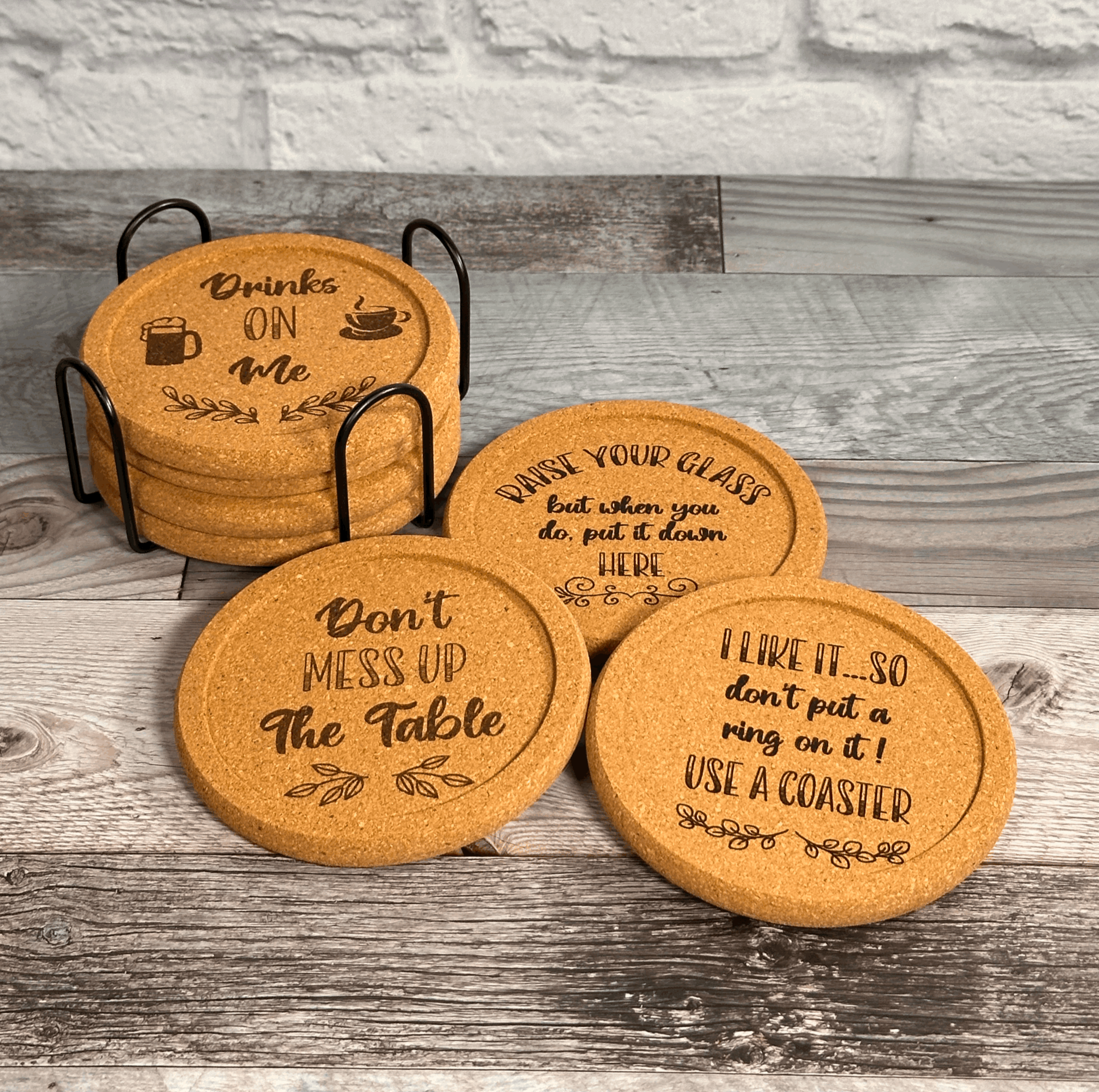 Cork Coaster Set