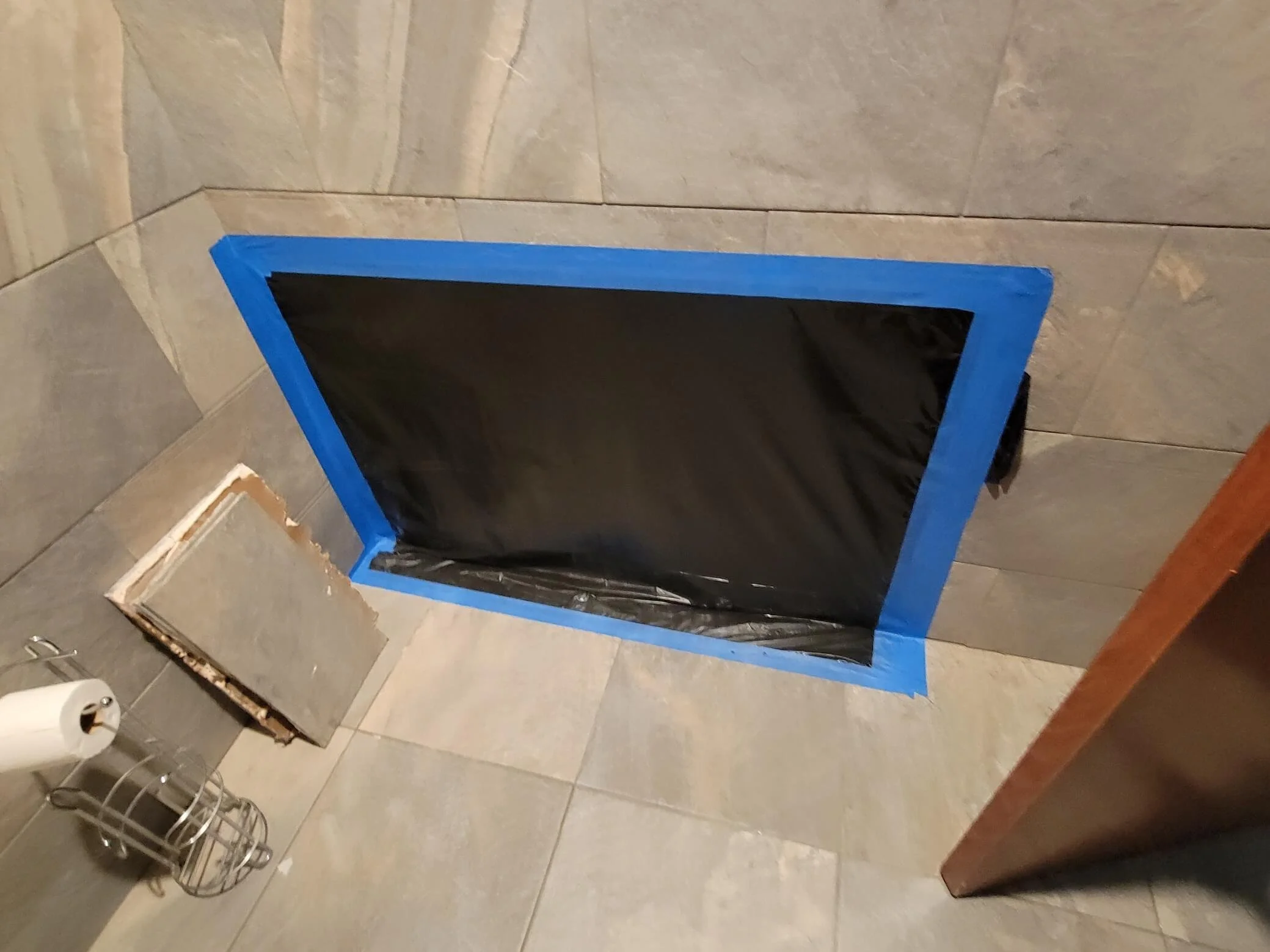BAthroom repair after mold and leak has been fixed
