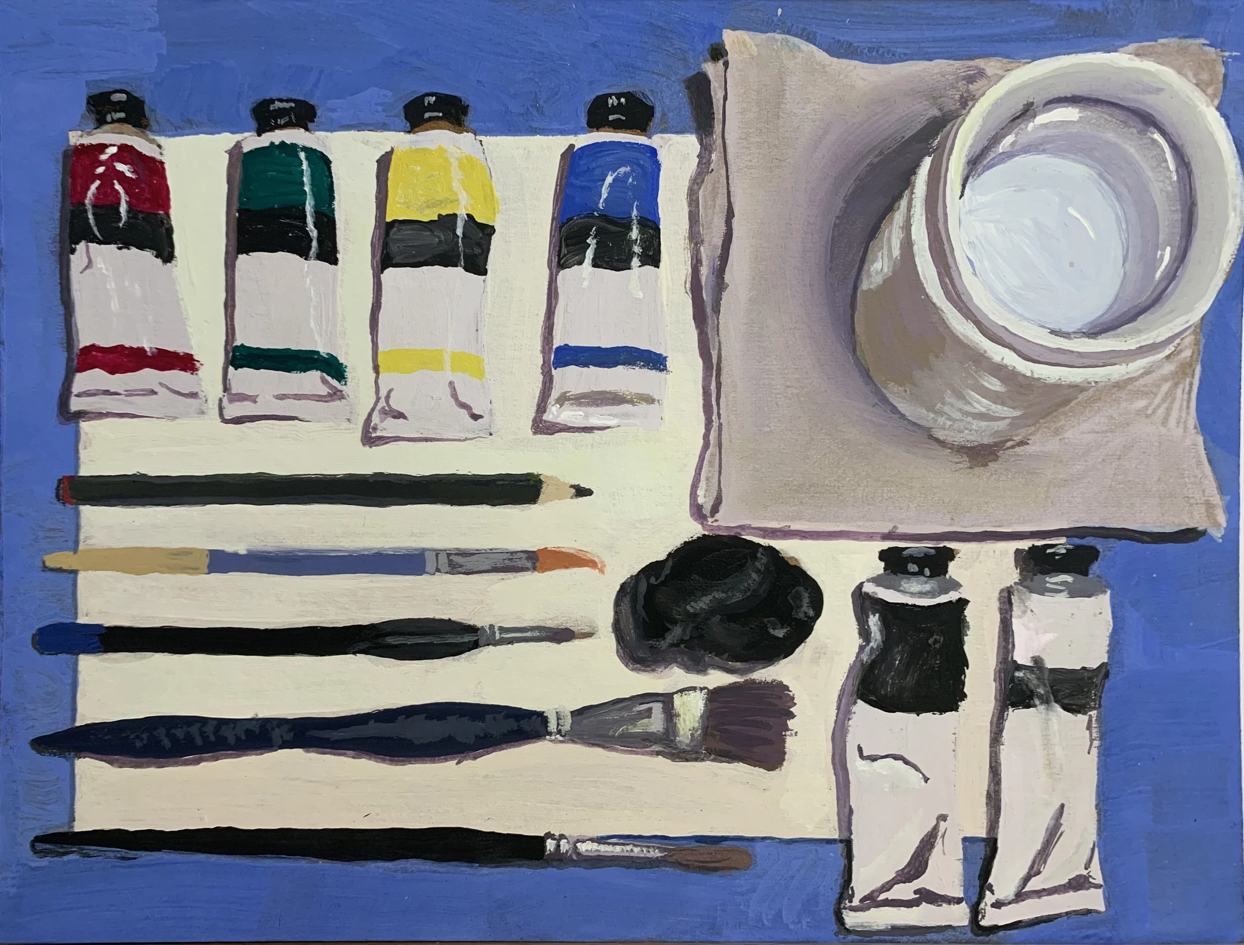 A Painting of its Ingredients,
Casein on Canvas Board,
2022