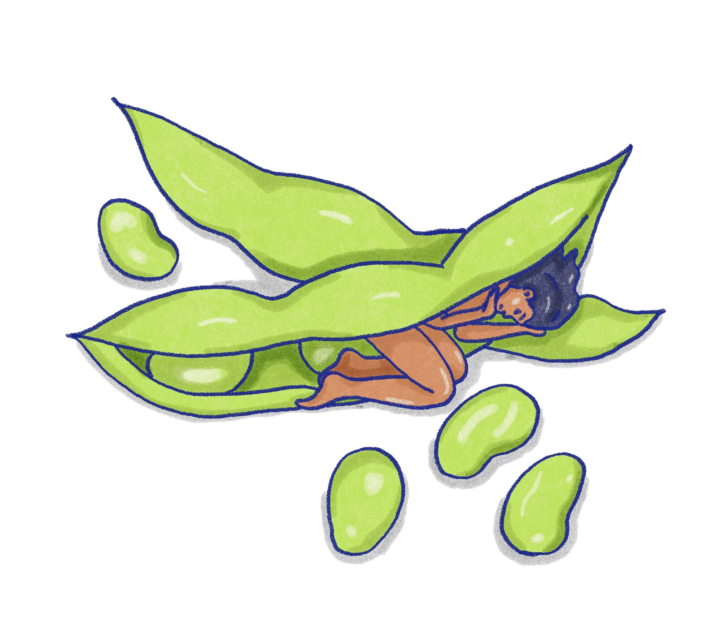 An illustration based on a thumbnail sketch from an assignment in Illustration 3. 6” x 5.3” Digital Illustration, Personal Project. Year: 2024